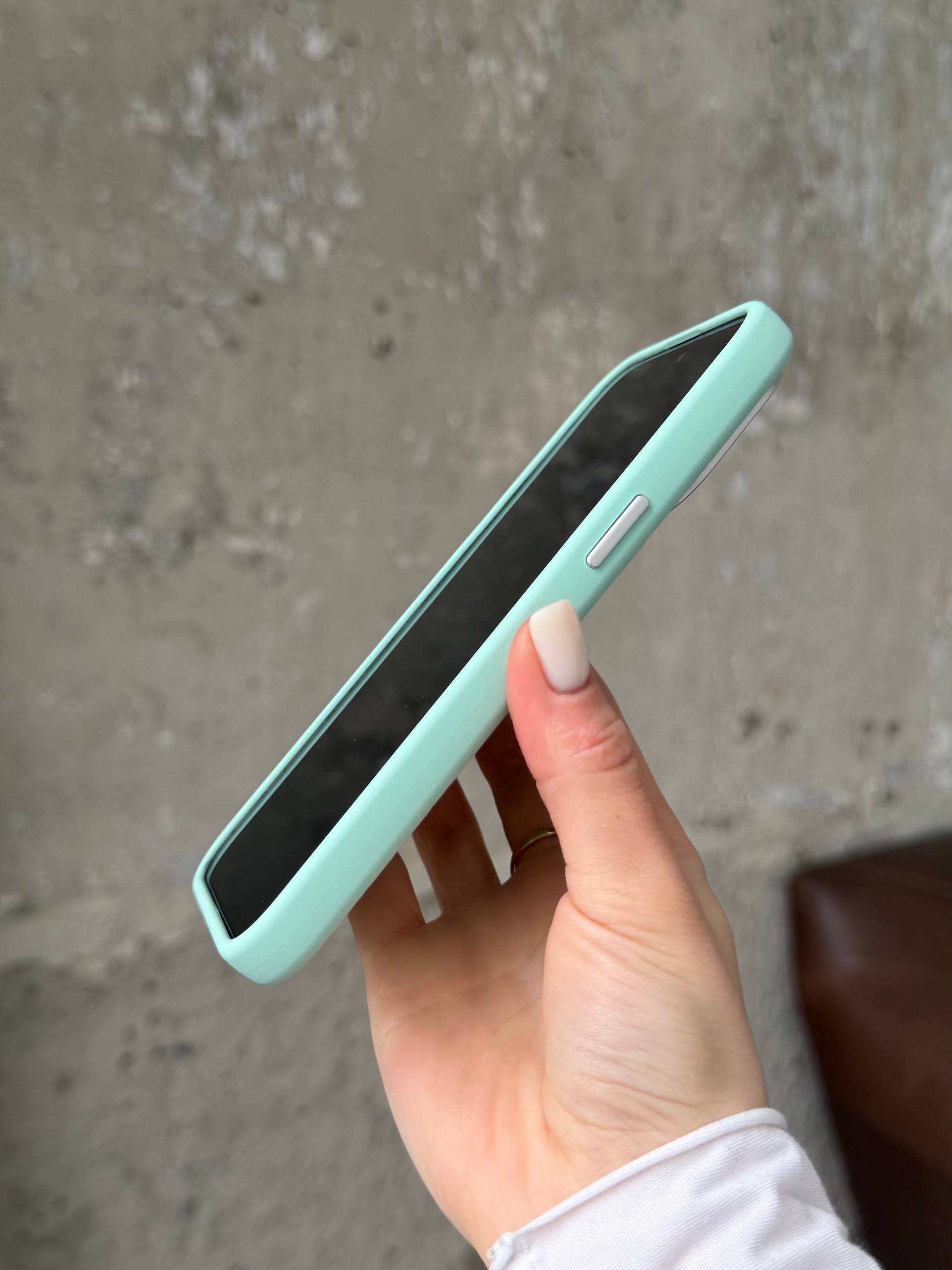 Чохол Flower Silicone Case з Magsafe на iPhone 16 Pro Mint (08)