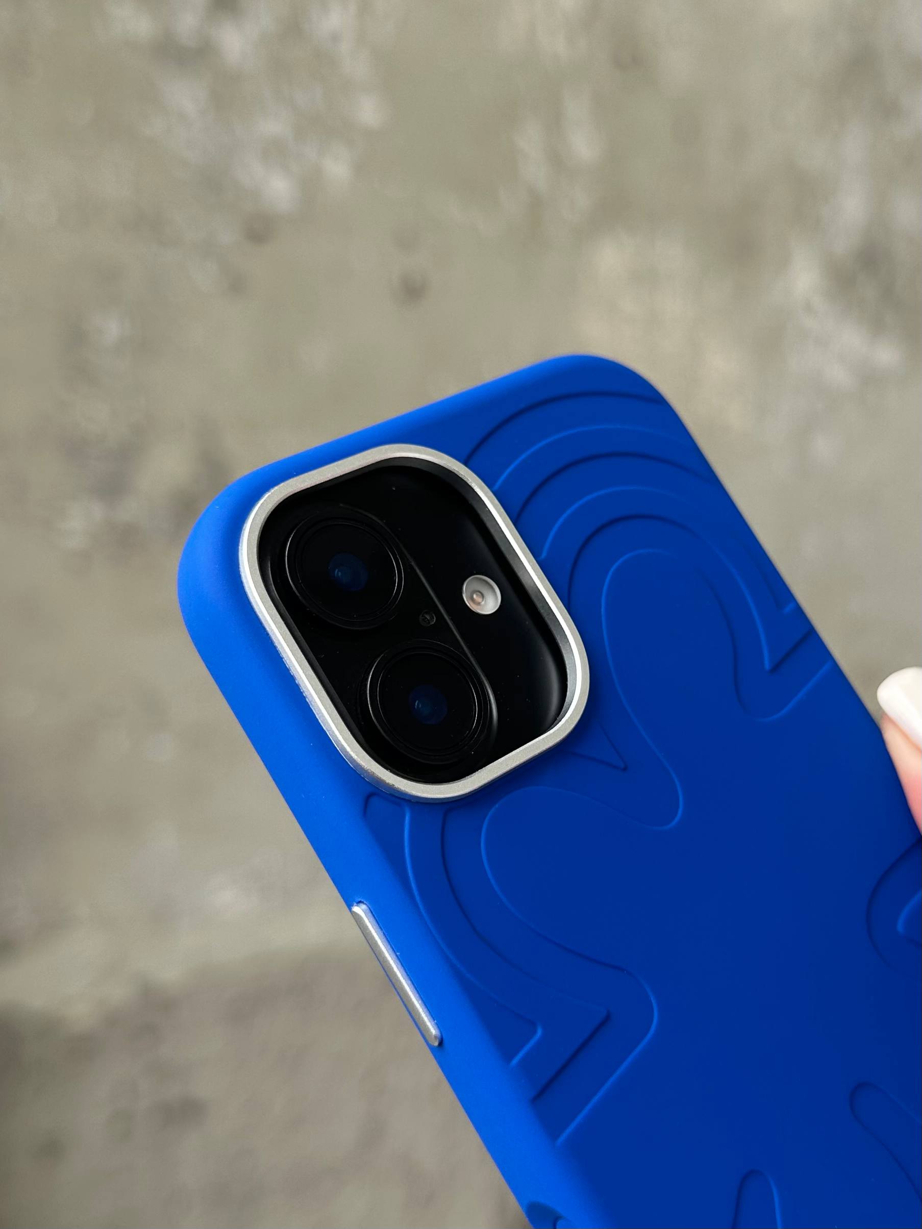 Чохол Flower Silicone Case з Magsafe на iPhone 16 Electric Blue (03)