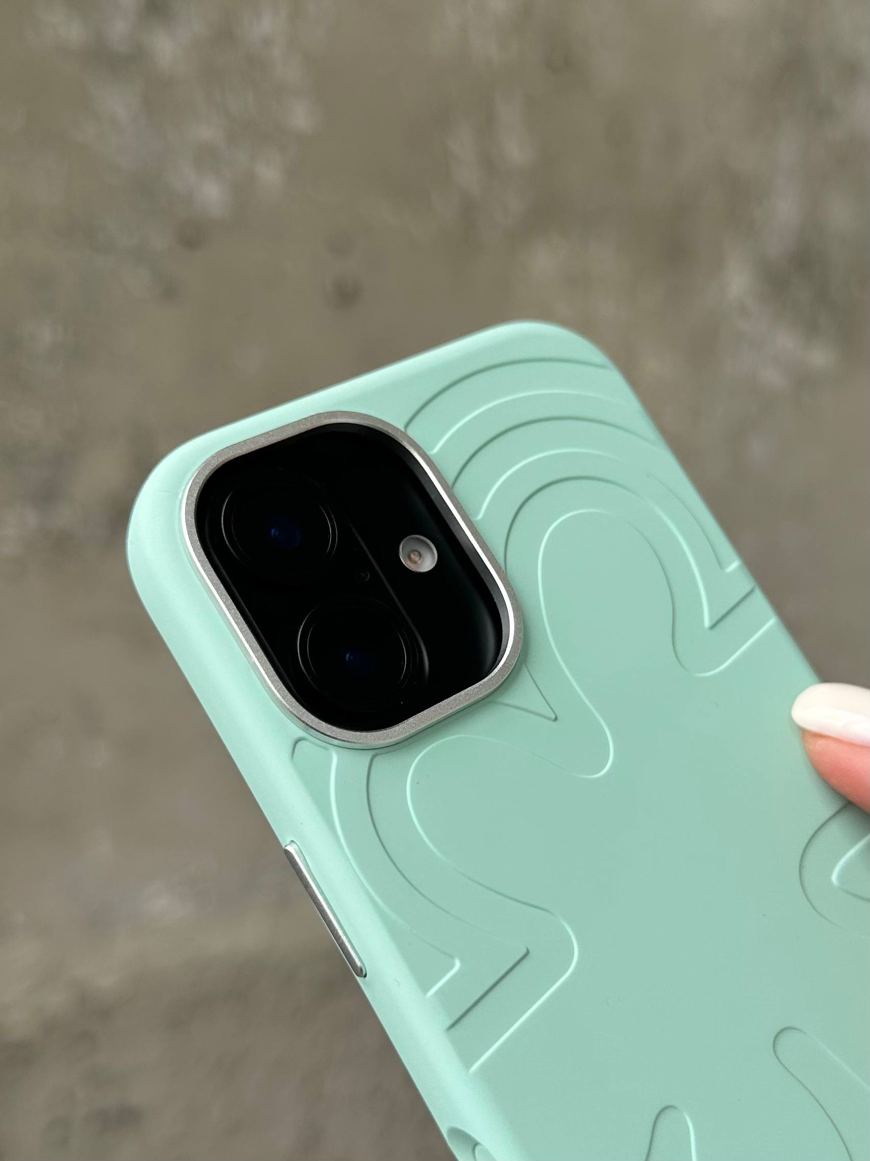 Чохол Flower Silicone Case з Magsafe на iPhone 17 Mint (08)