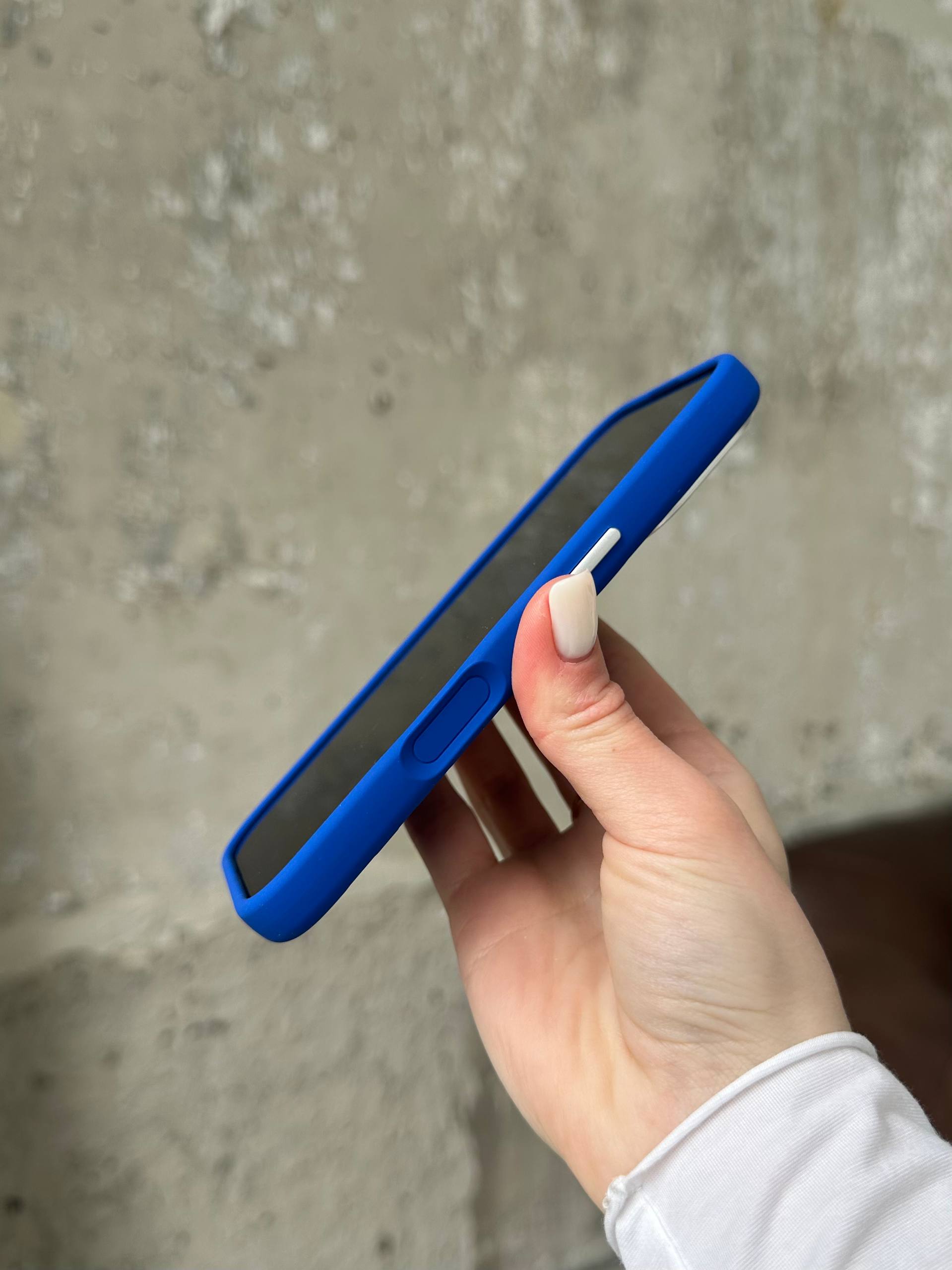 Чохол Flower Silicone Case з Magsafe на iPhone 16 Electric Blue (03)