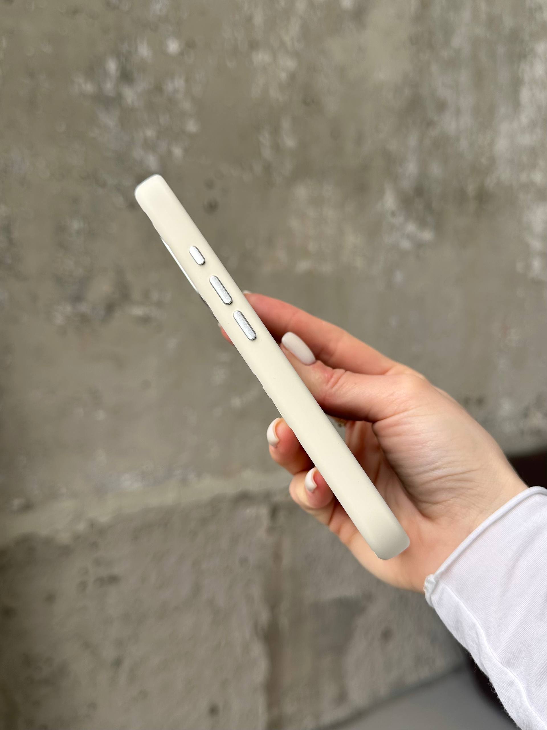 Чохол Flower Silicone Case з Magsafe на iPhone 16 Antique White (05)