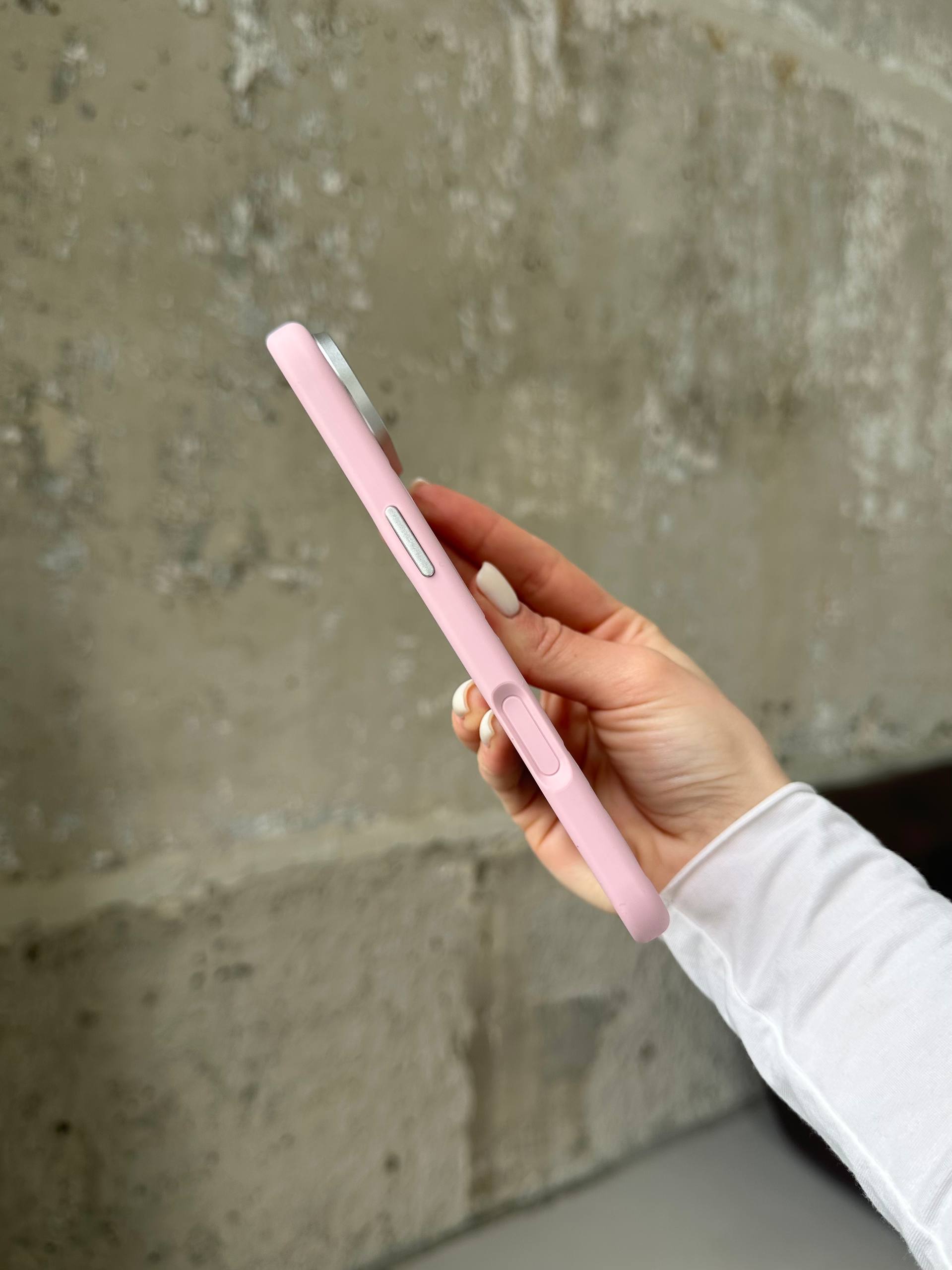 Чохол Flower Silicone Case з Magsafe на iPhone 17 Air Pink (01)