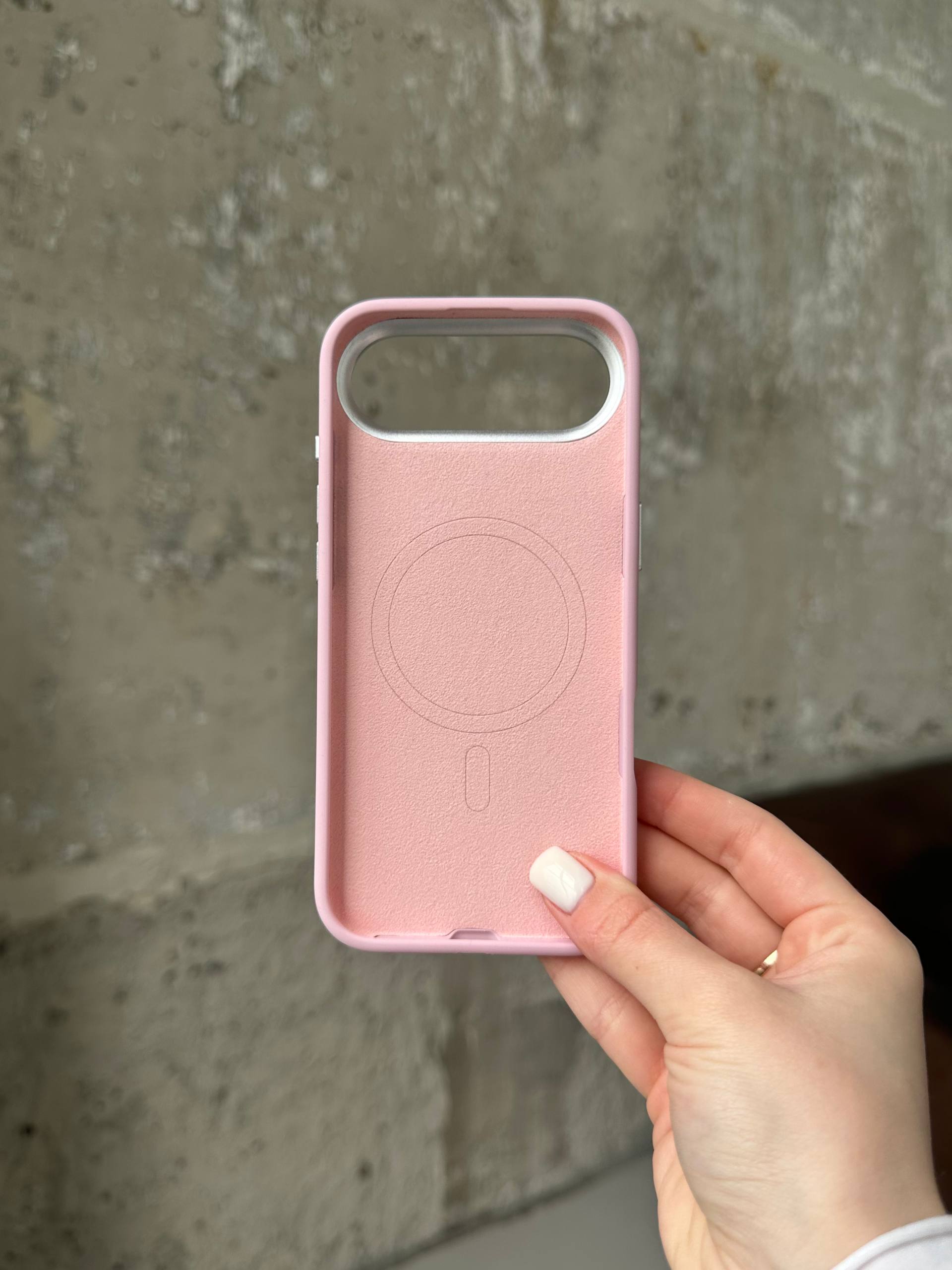 Чохол Flower Silicone Case з Magsafe на iPhone 17 Air Pink (01)