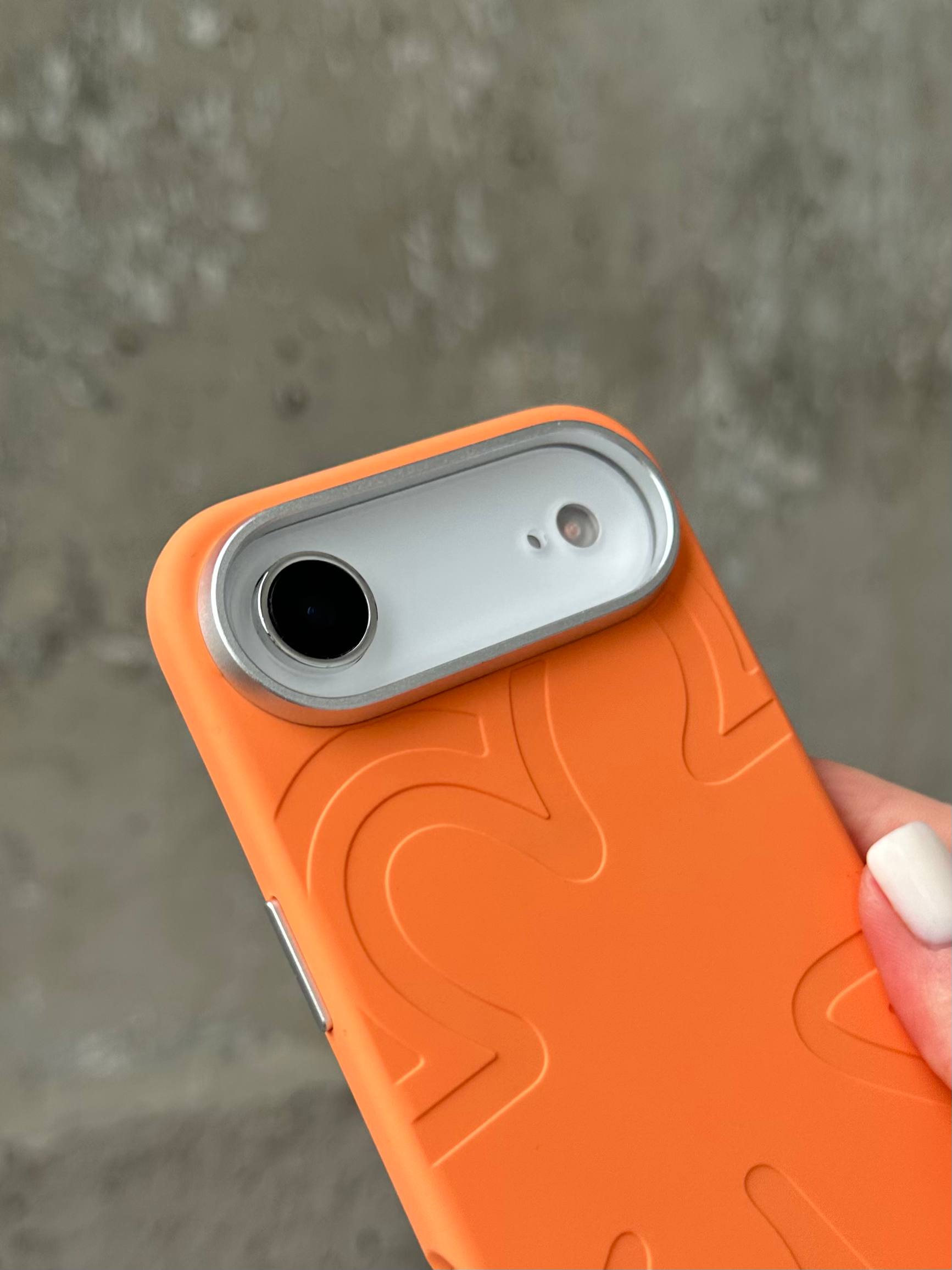 Чохол Flower Silicone Case з Magsafe на iPhone 17 Air Orange (09)