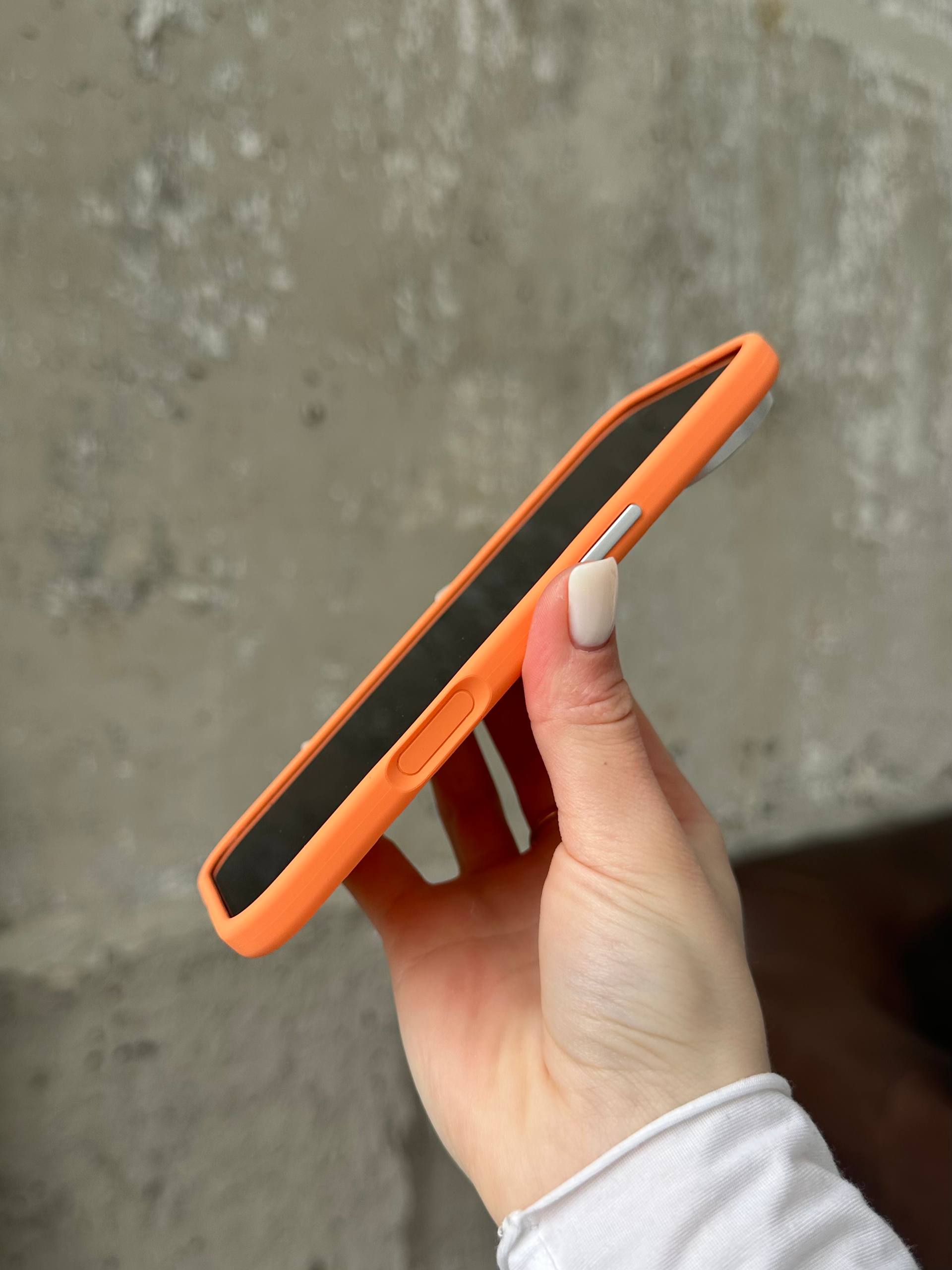 Чохол Flower Silicone Case з Magsafe на iPhone 17 Air Orange (09)