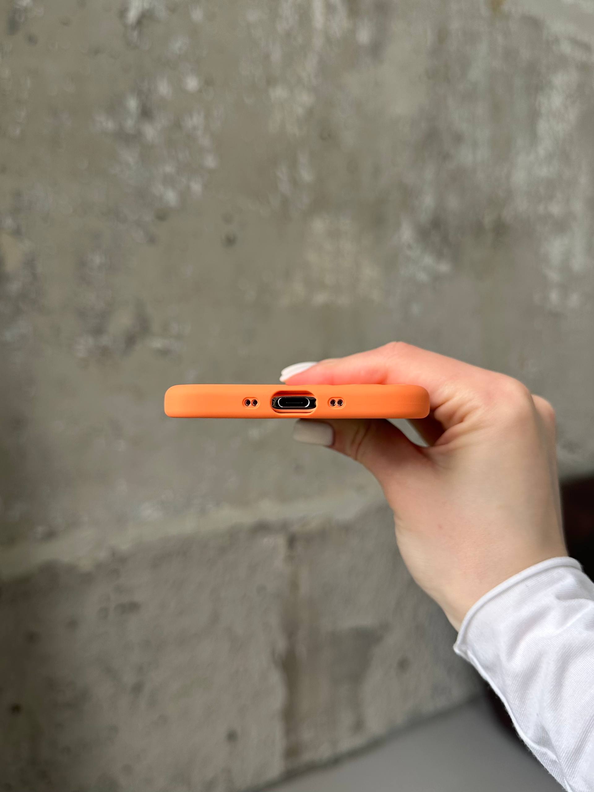 Чохол Flower Silicone Case з Magsafe на iPhone 17 Air Orange (09)