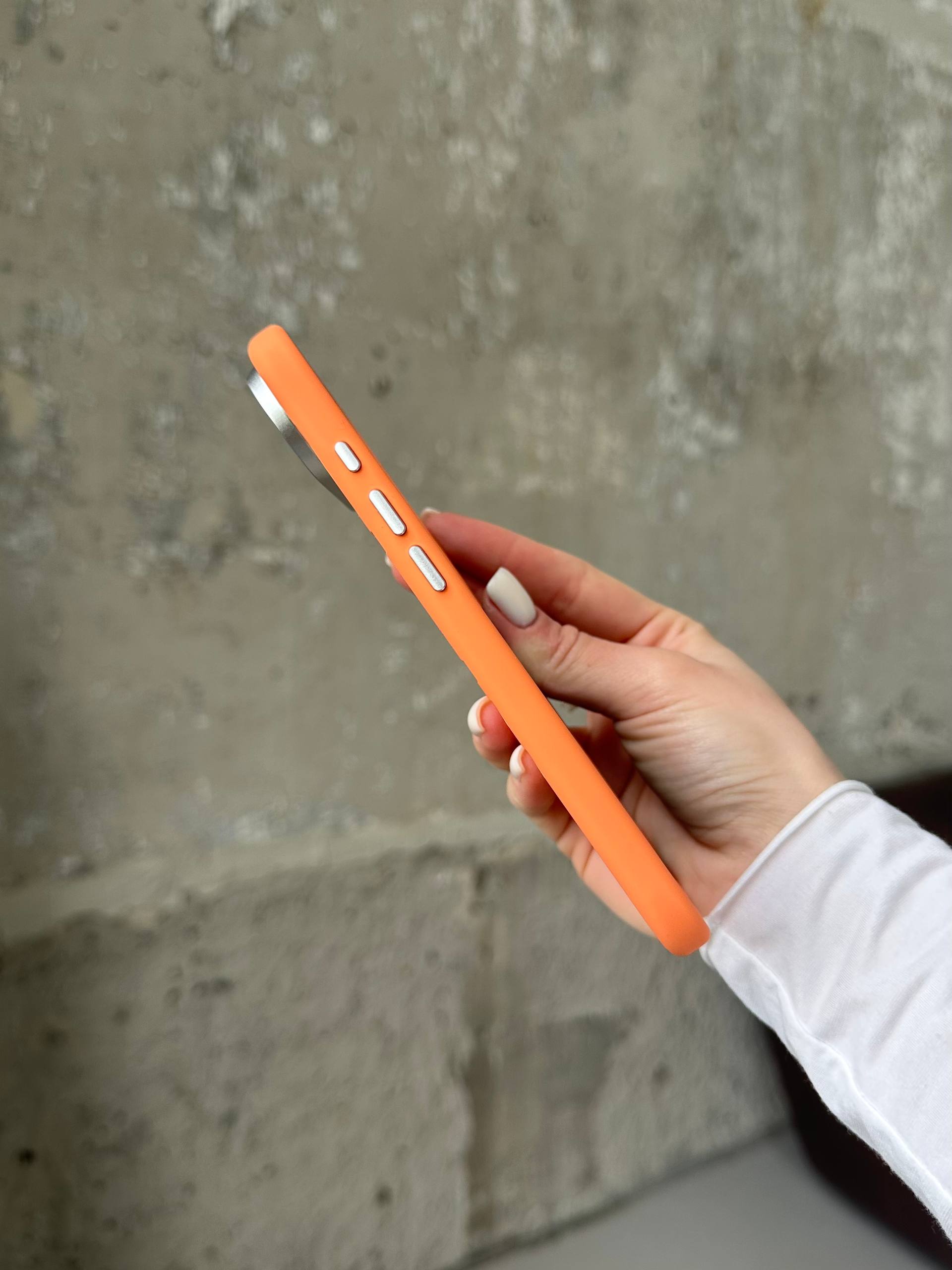 Чохол Flower Silicone Case з Magsafe на iPhone 17 Air Orange (09)