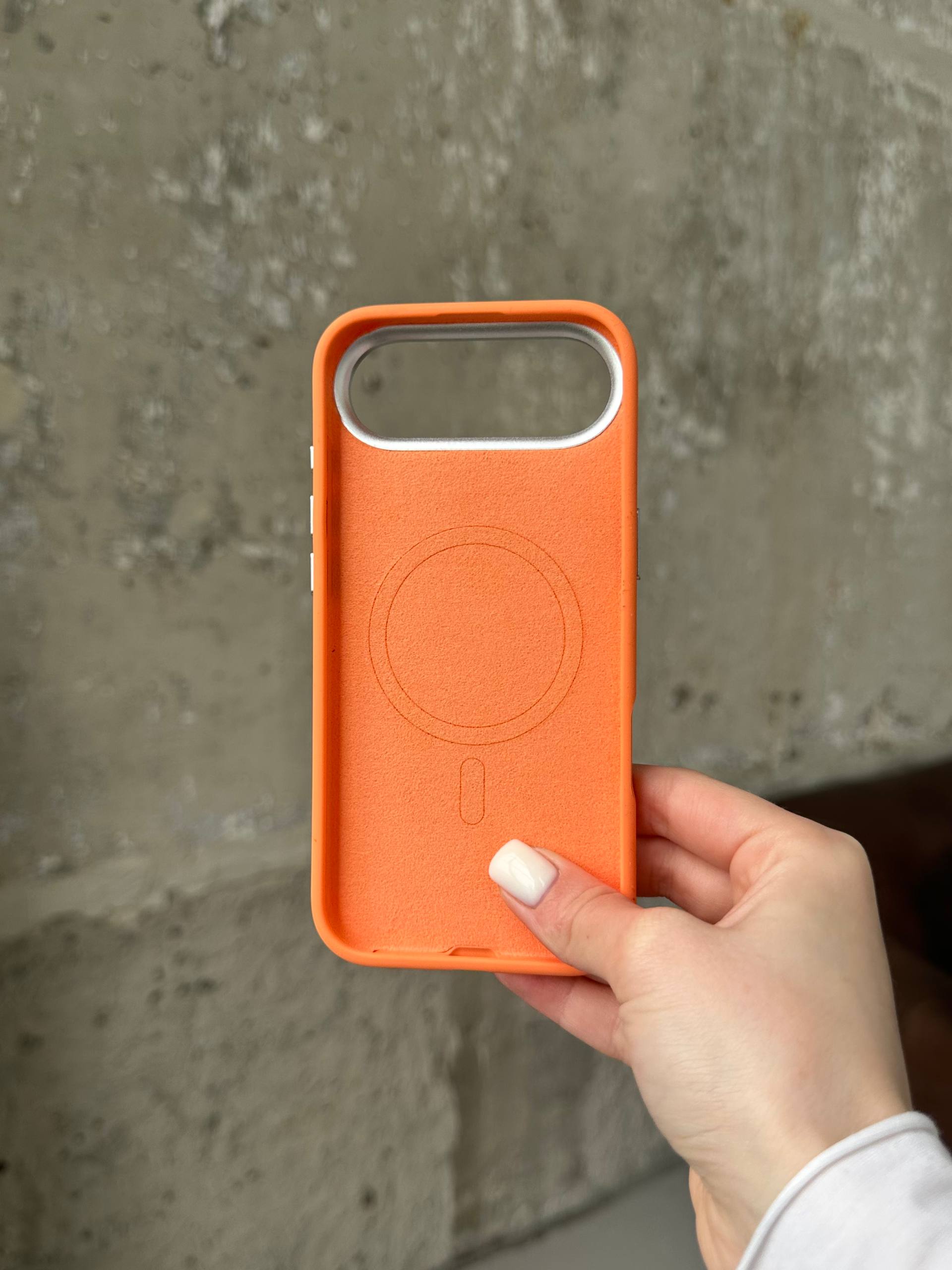 Чохол Flower Silicone Case з Magsafe на iPhone 17 Air Orange (09)