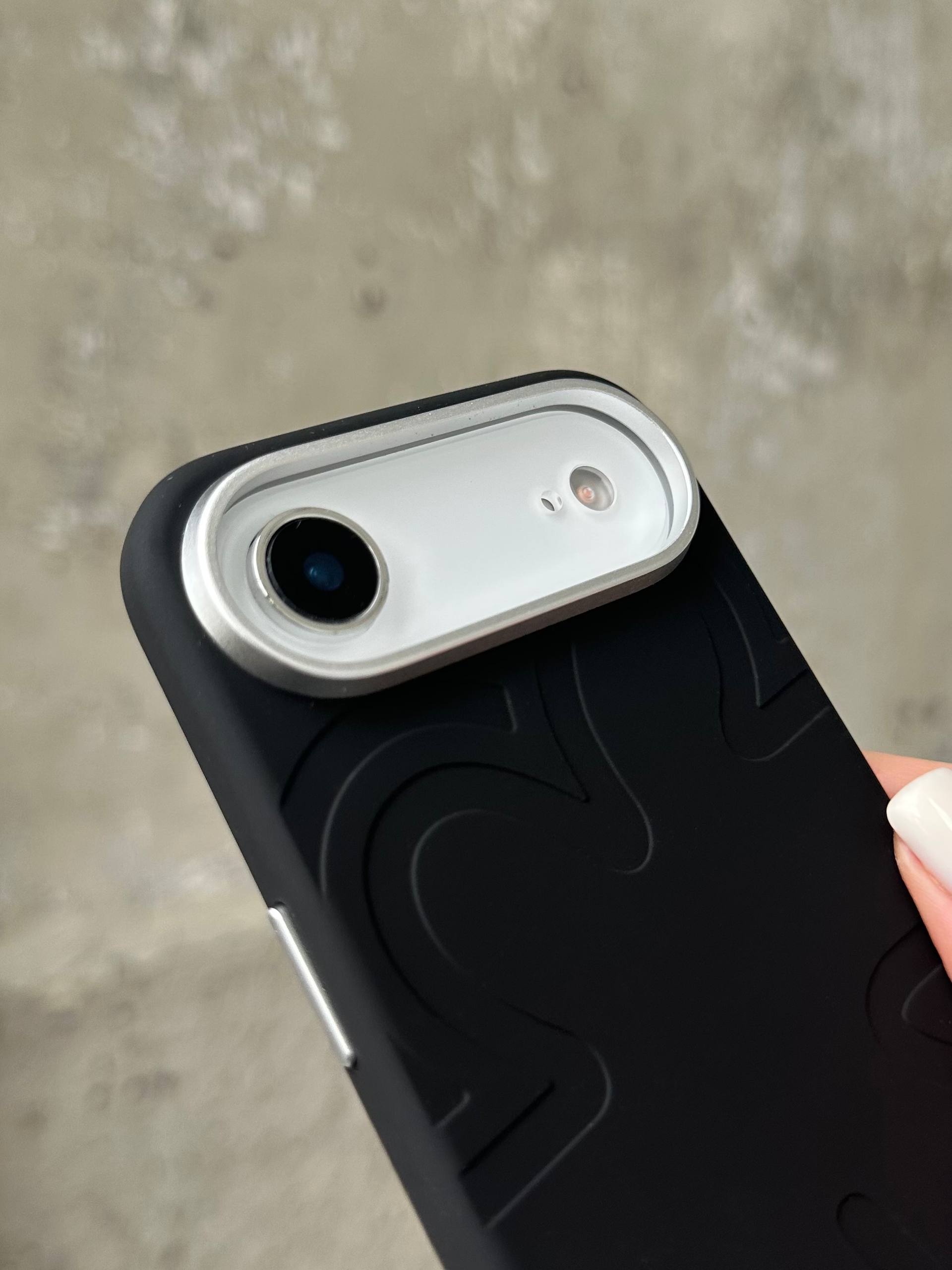Чохол Flower Silicone Case з Magsafe на iPhone 17 Air Black (04)