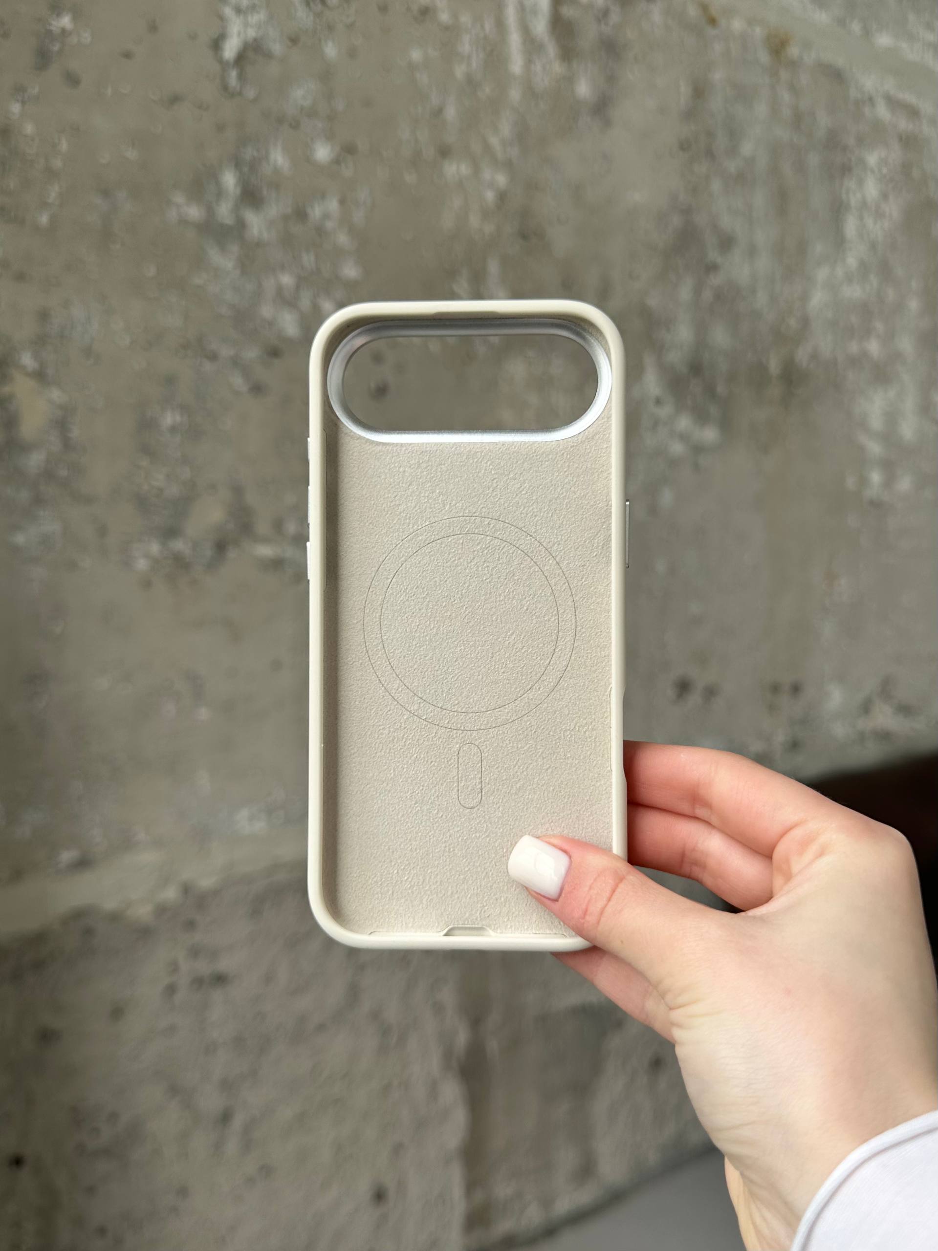 Чохол Flower Silicone Case з Magsafe на iPhone 17 Air Antique White (05)