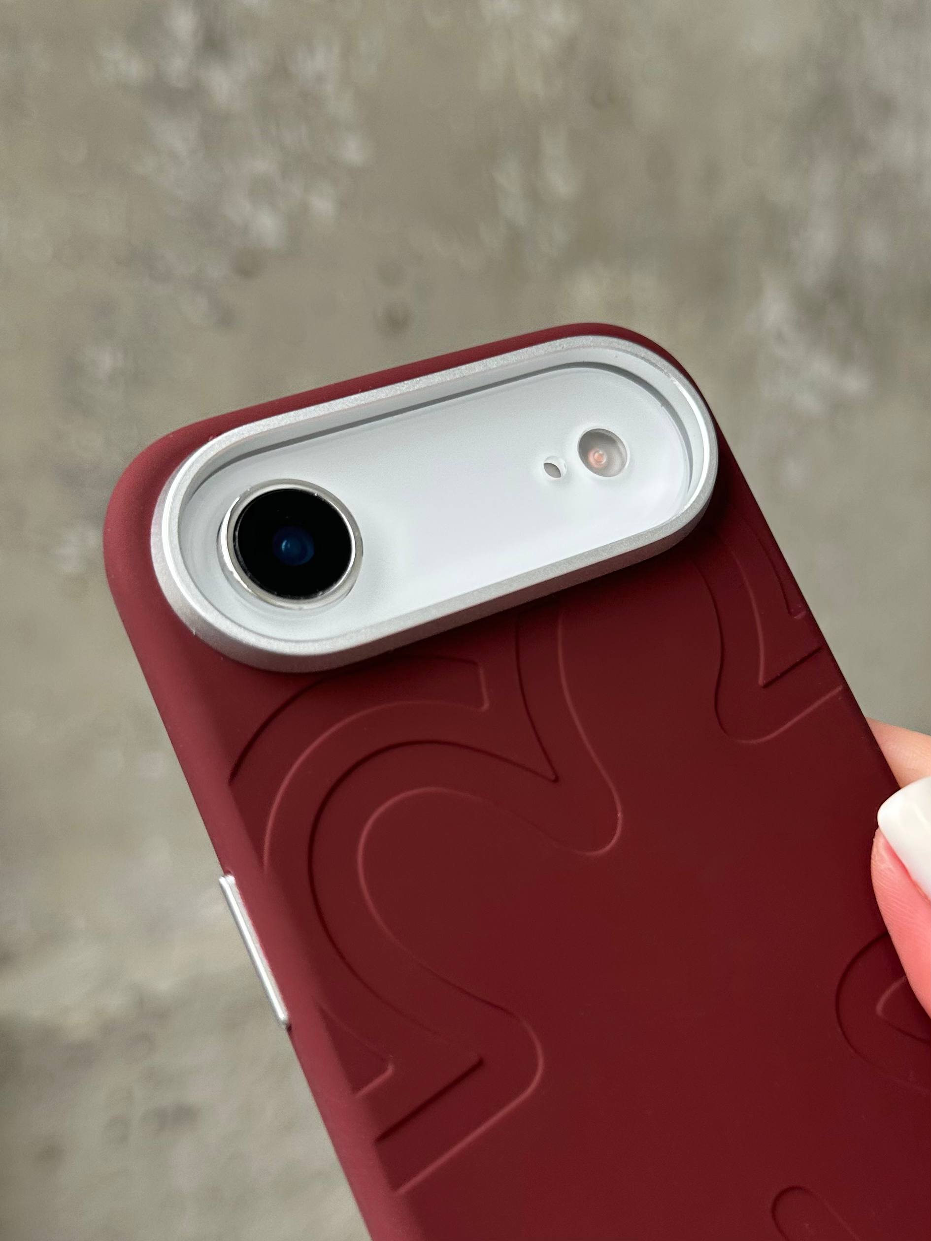 Чохол Flower Silicone Case з Magsafe на iPhone 17 Air Burgundy (06)