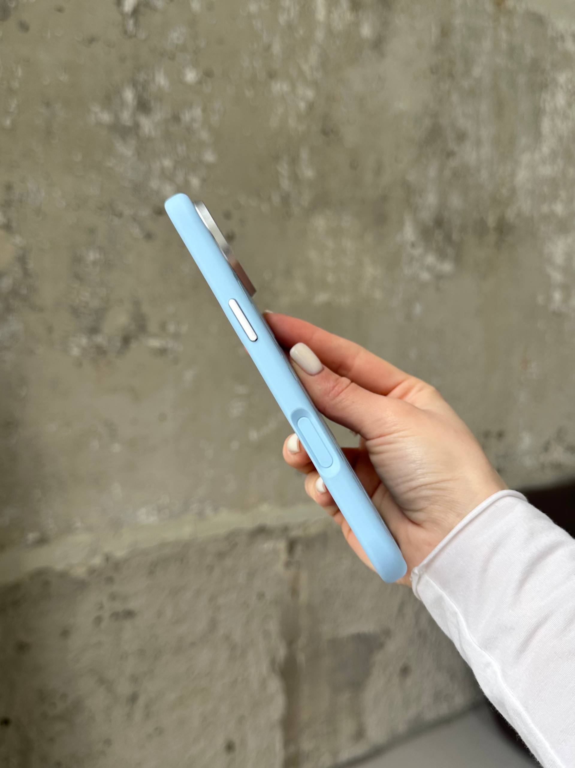 Чохол Flower Silicone Case з Magsafe на iPhone 17 Air Cloud Blue (02)