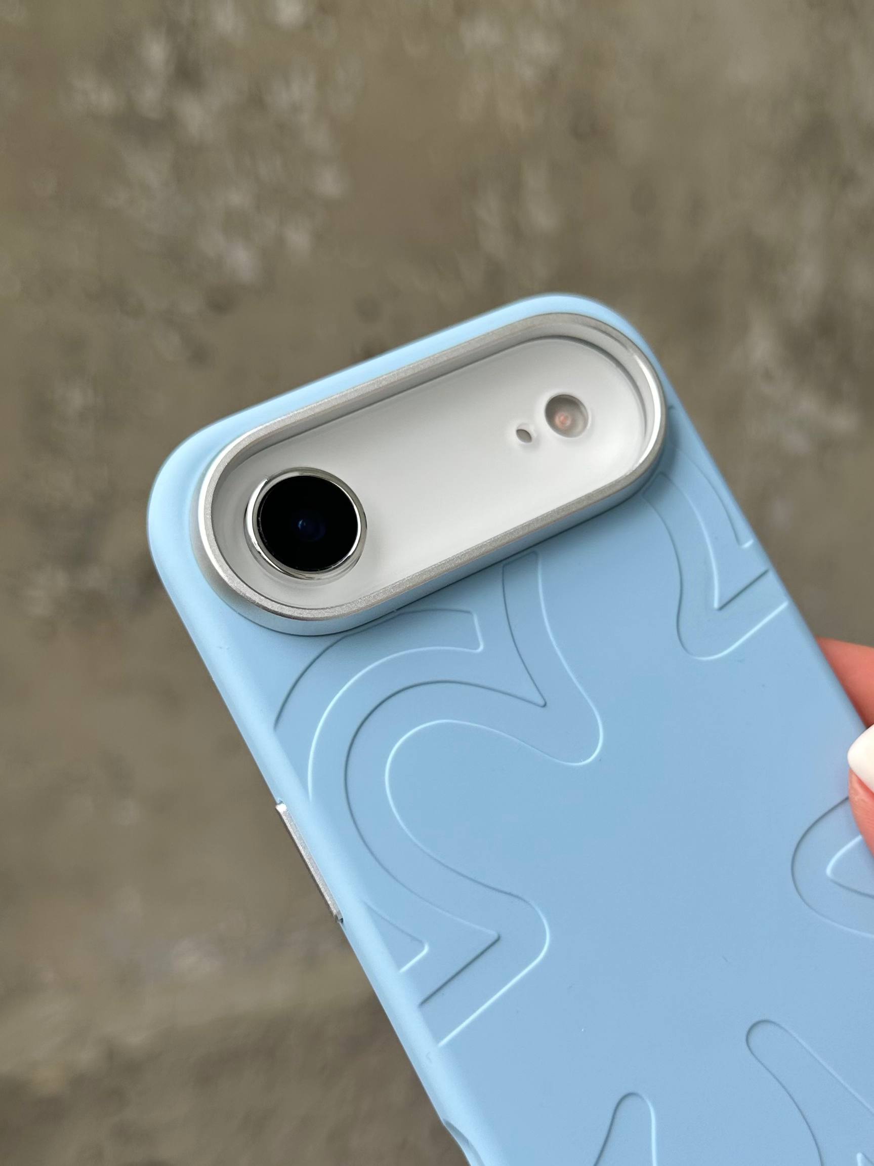 Чохол Flower Silicone Case з Magsafe на iPhone 17 Air Cloud Blue (02)