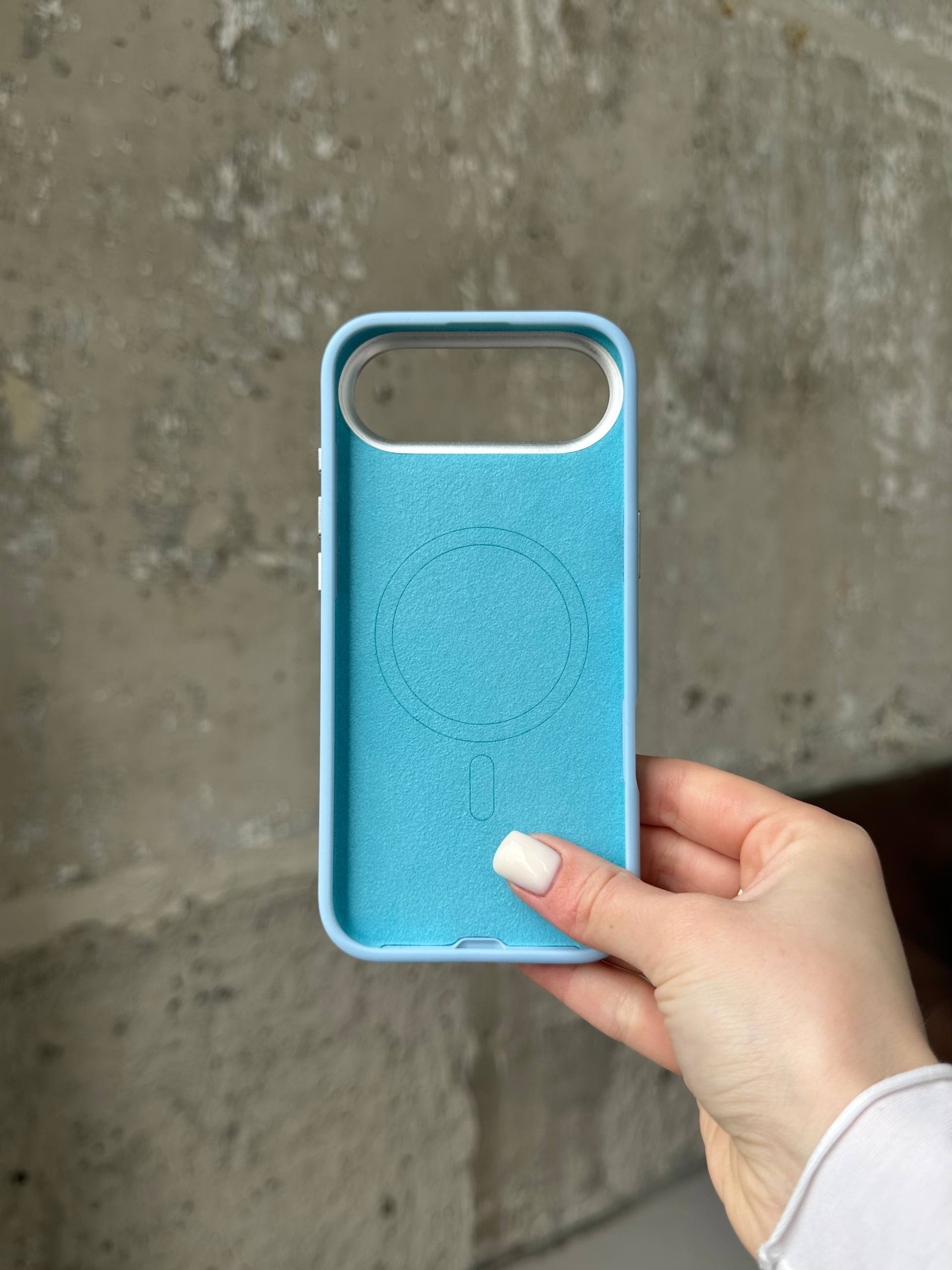 Чохол Flower Silicone Case з Magsafe на iPhone 17 Air Cloud Blue (02)