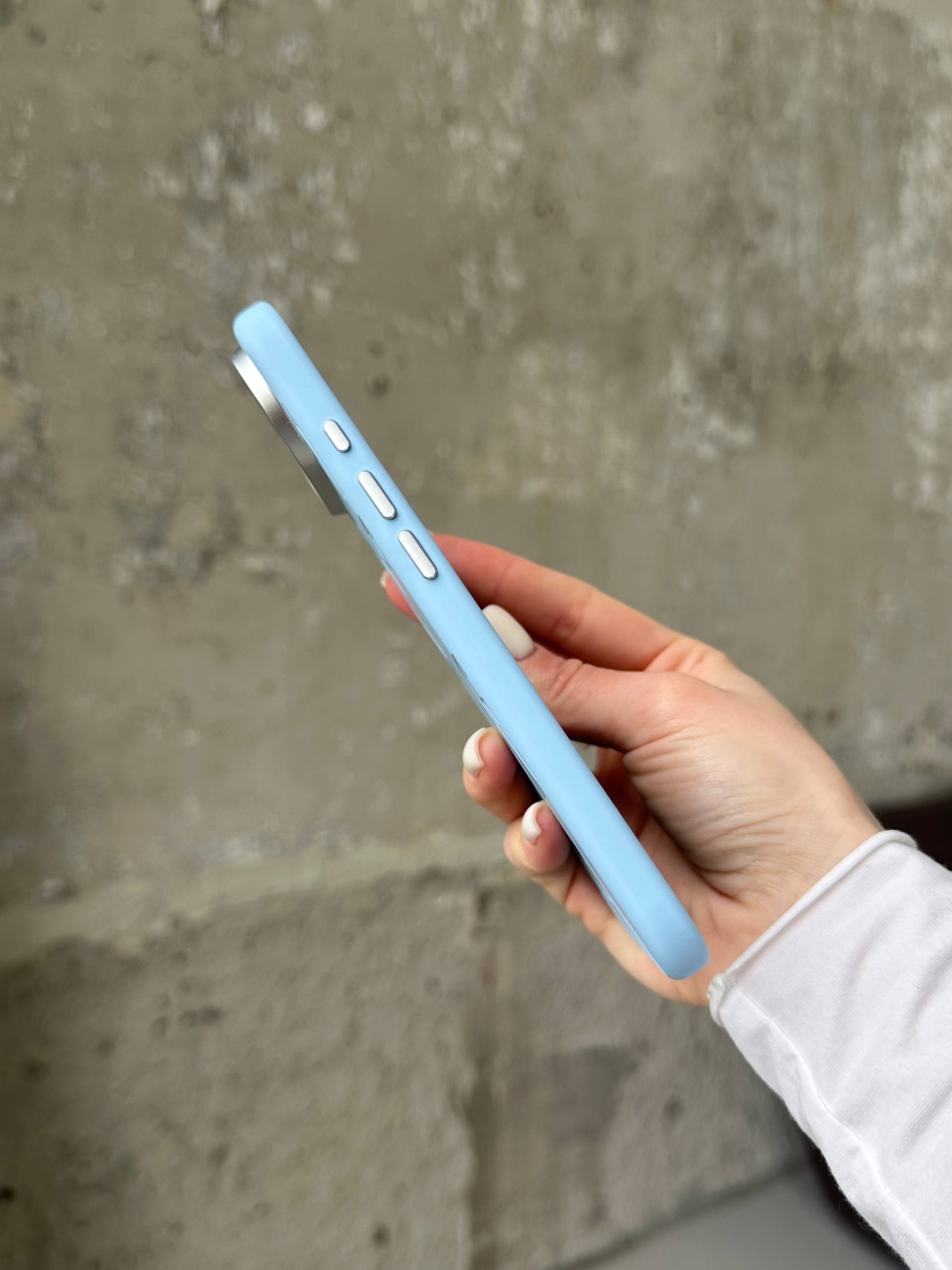 Чохол Flower Silicone Case з Magsafe на iPhone 17 Air Cloud Blue (02)