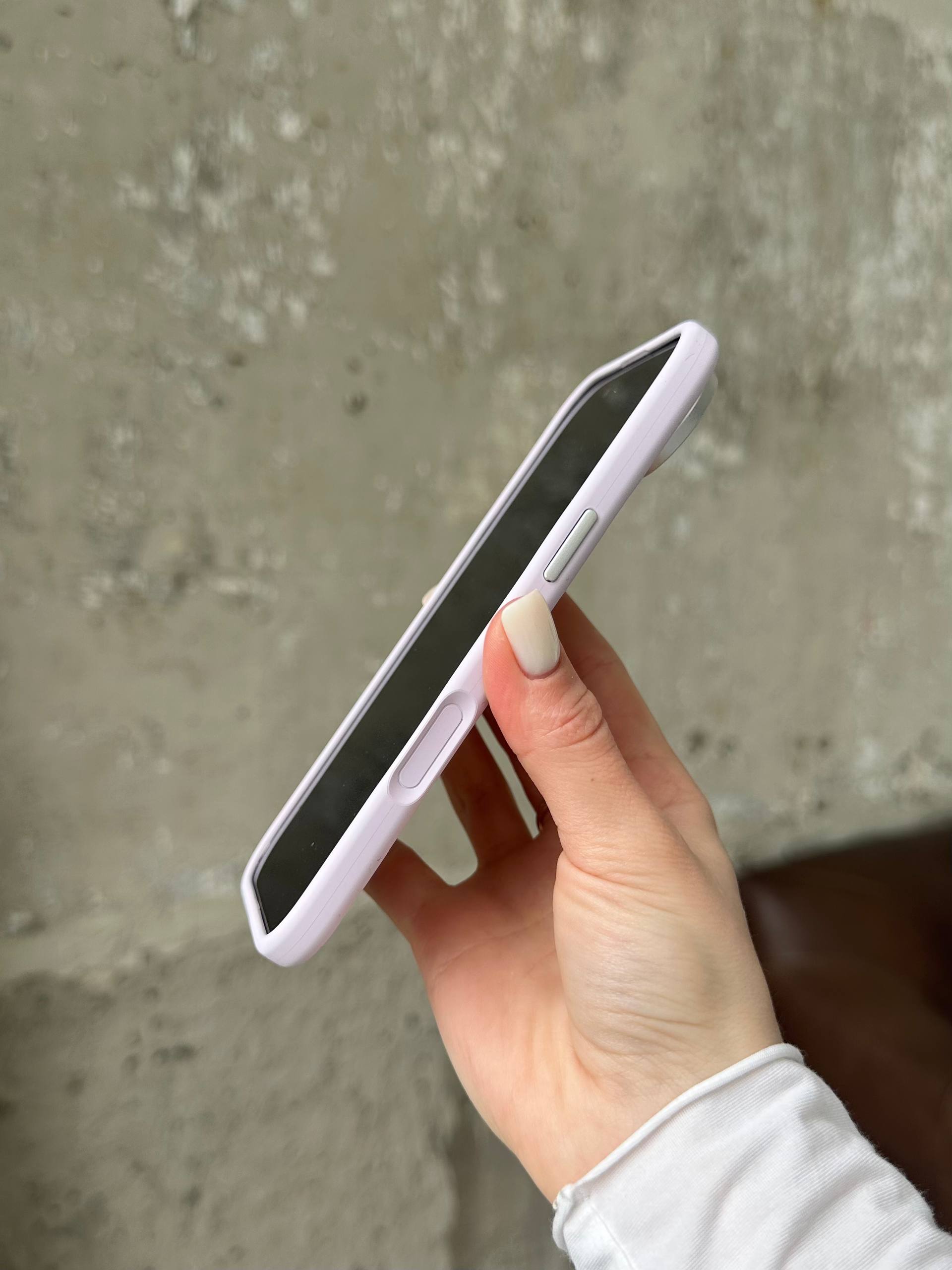 Чохол Flower Silicone Case з Magsafe на iPhone 17 Air Light Purple (07)