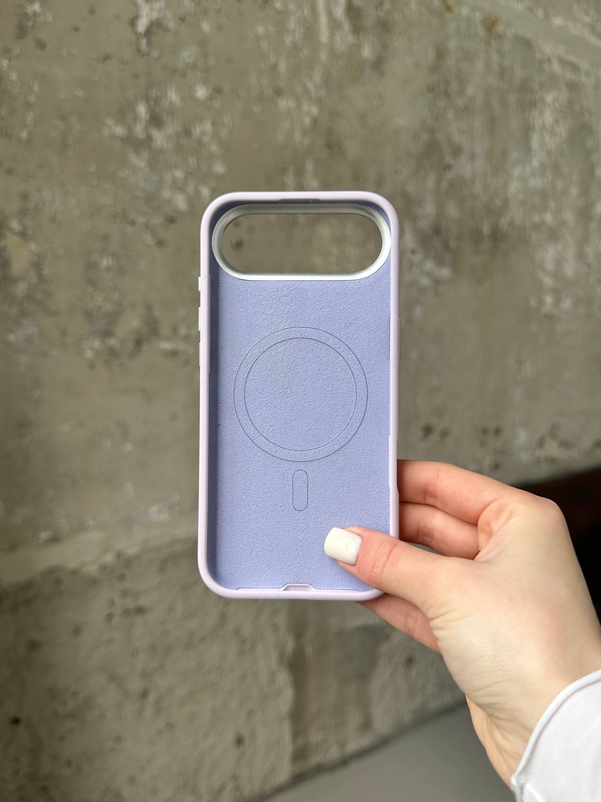 Чохол Flower Silicone Case з Magsafe на iPhone 17 Air Light Purple (07)