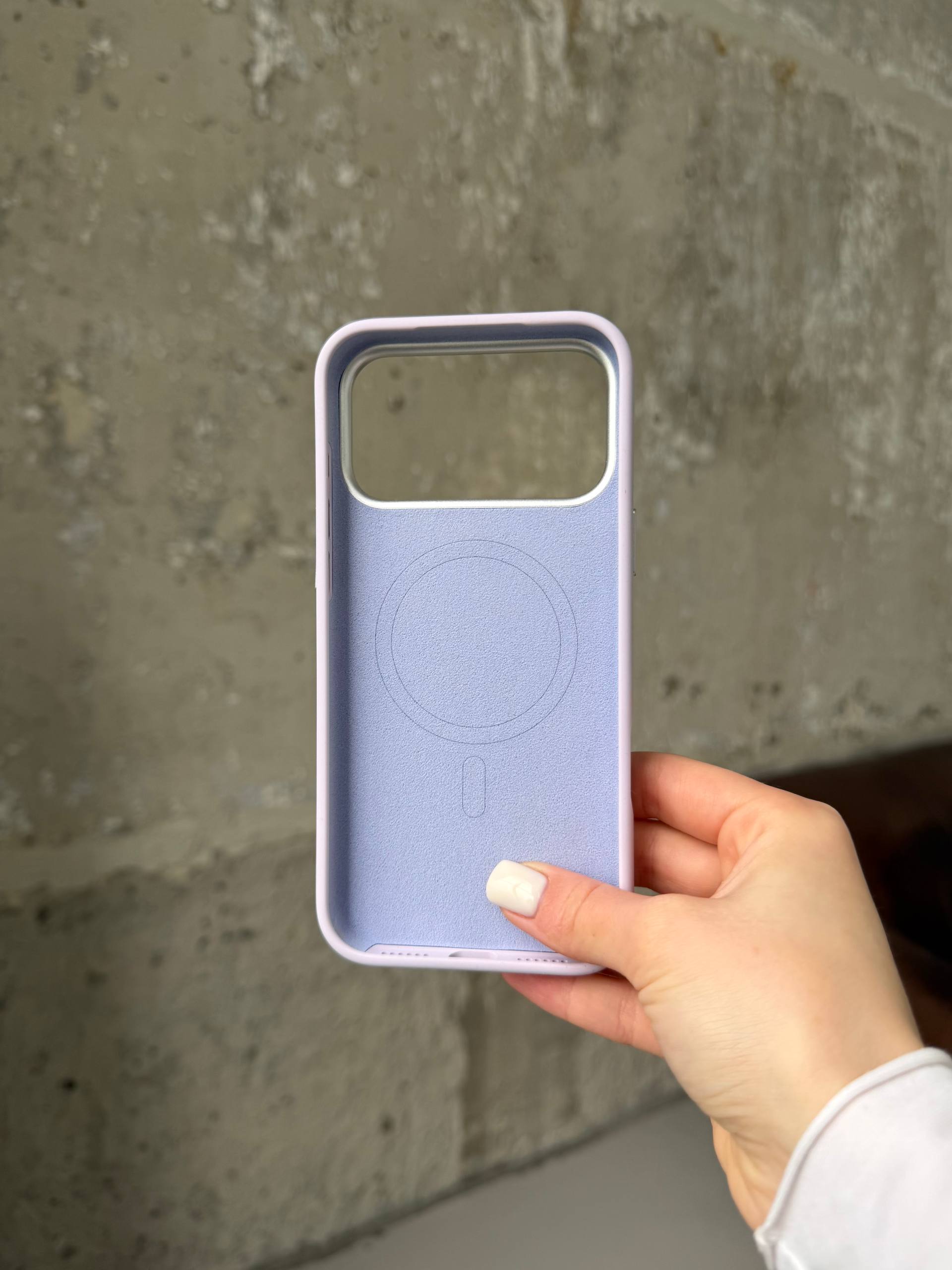 Чохол Flower Silicone Case з Magsafe на iPhone 17 Pro Light Purple (07)