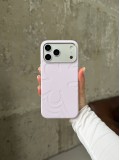 Чохол Flower Silicone Case з Magsafe на iPhone 17 Pro Light Purple (07)