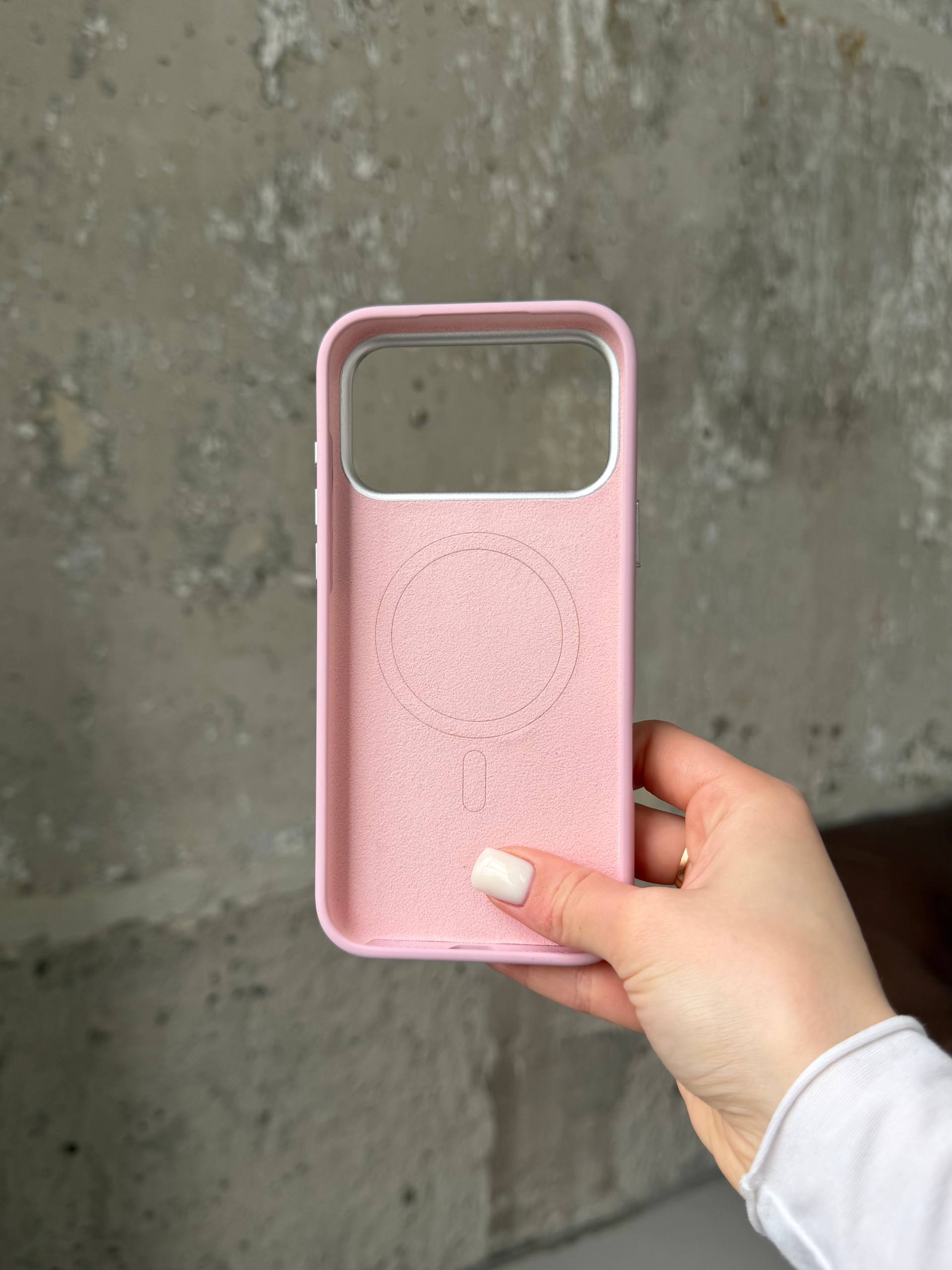 Чохол Flower Silicone Case з Magsafe на iPhone 17 Pro Max Pink (01)