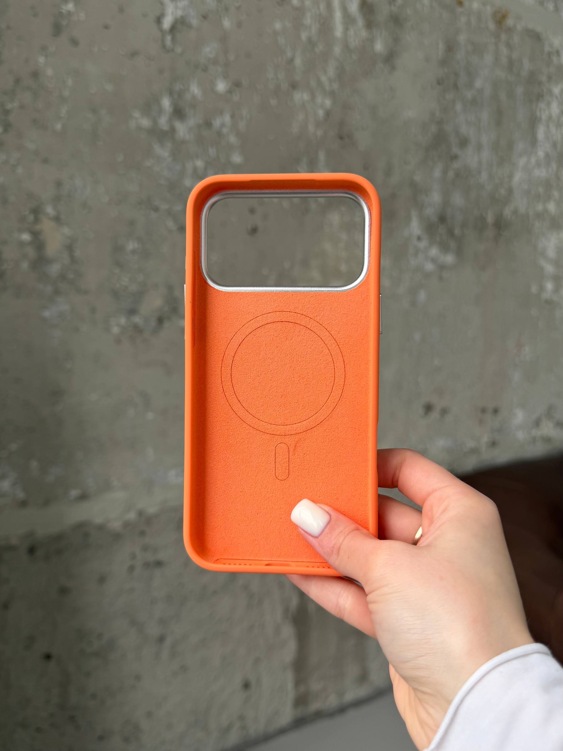 Чохол Flower Silicone Case з Magsafe на iPhone 17 Pro Max Orange (09)