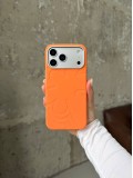 Чохол Flower Silicone Case з Magsafe на iPhone 17 Orange (09)