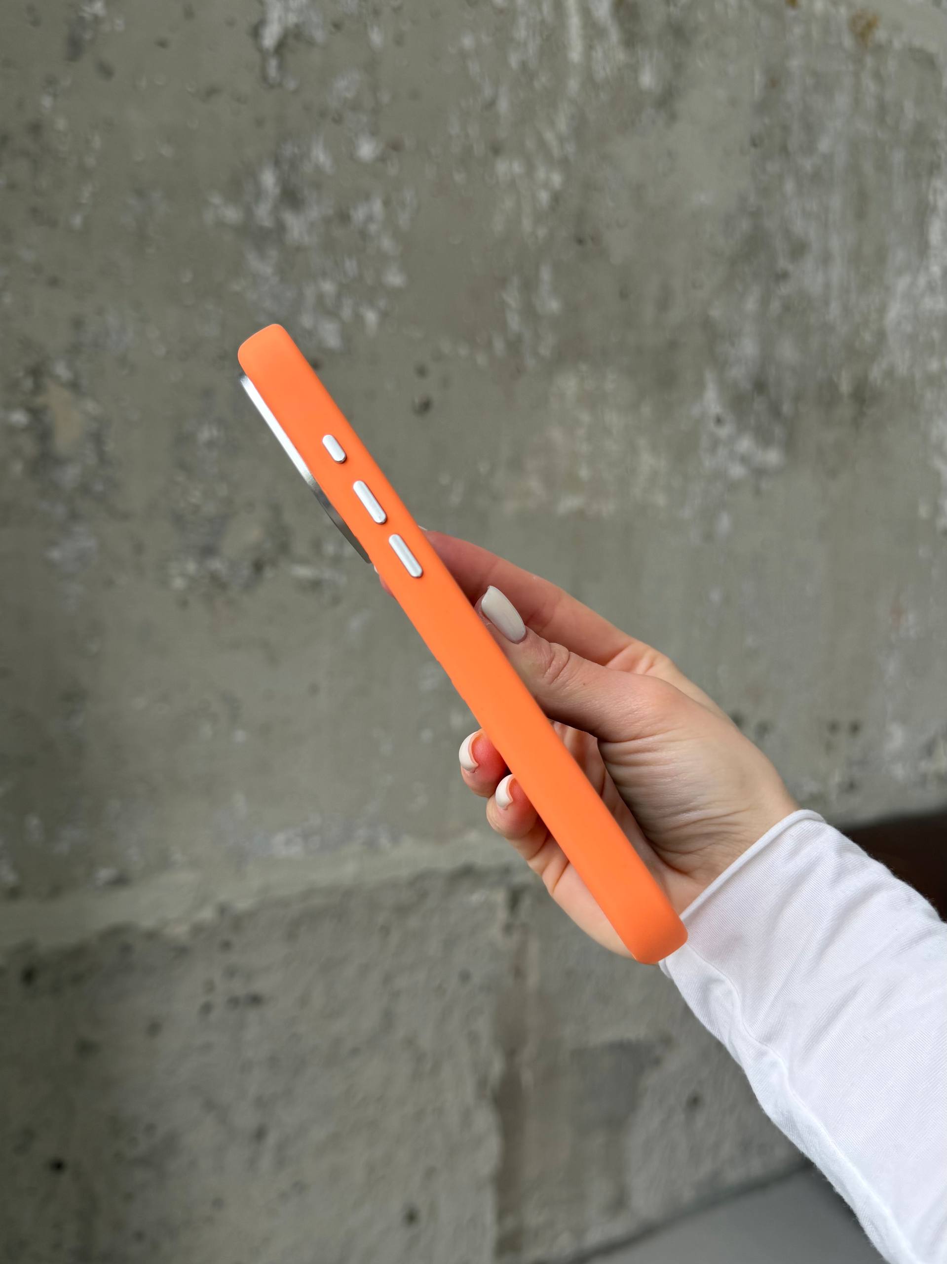 Чохол Flower Silicone Case з Magsafe на iPhone 17 Orange (09)