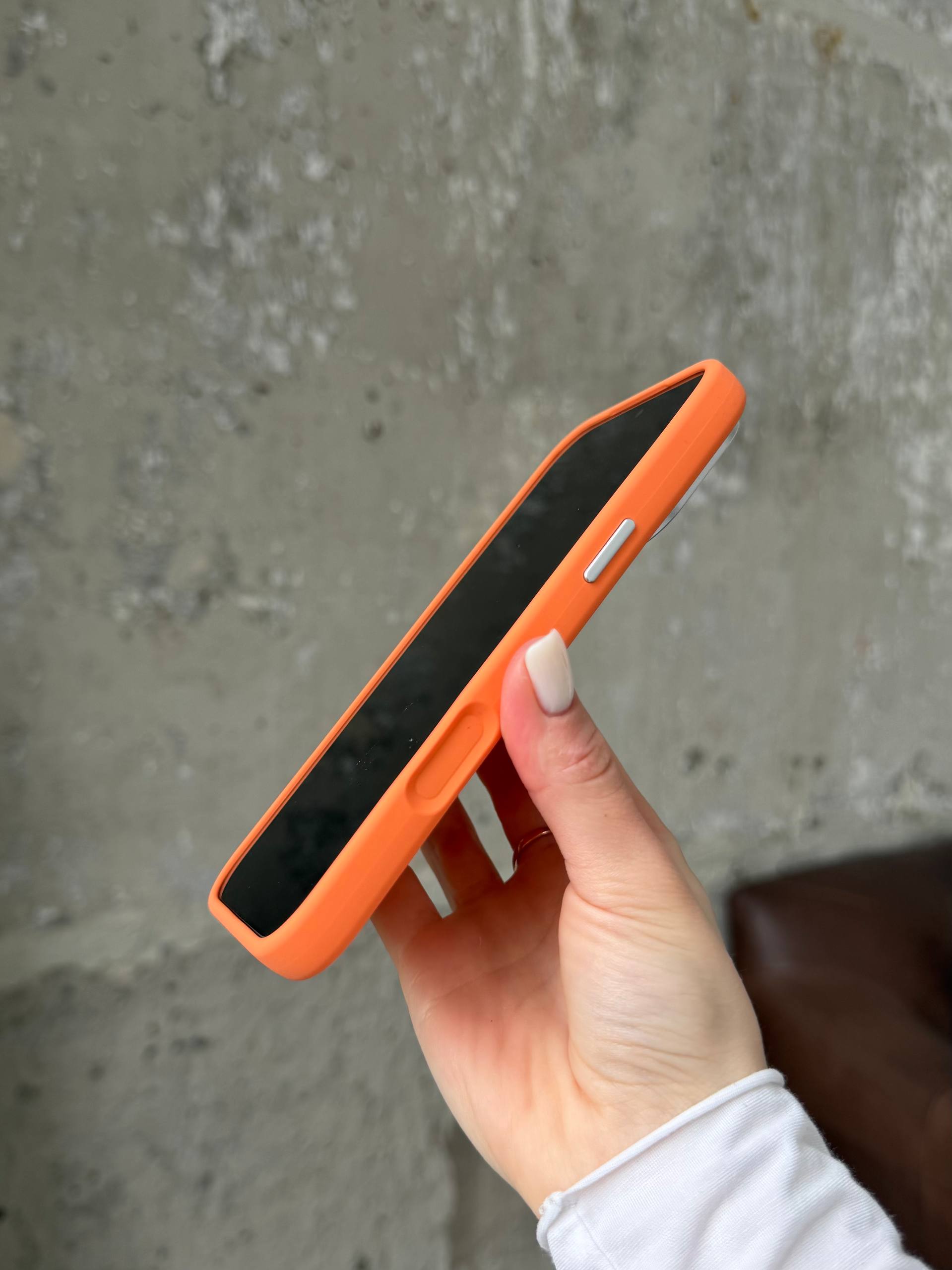Чохол Flower Silicone Case з Magsafe на iPhone 17 Orange (09)