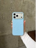 Чохол Flower Silicone Case з Magsafe на iPhone 17 Pro Cloud Blue (02)