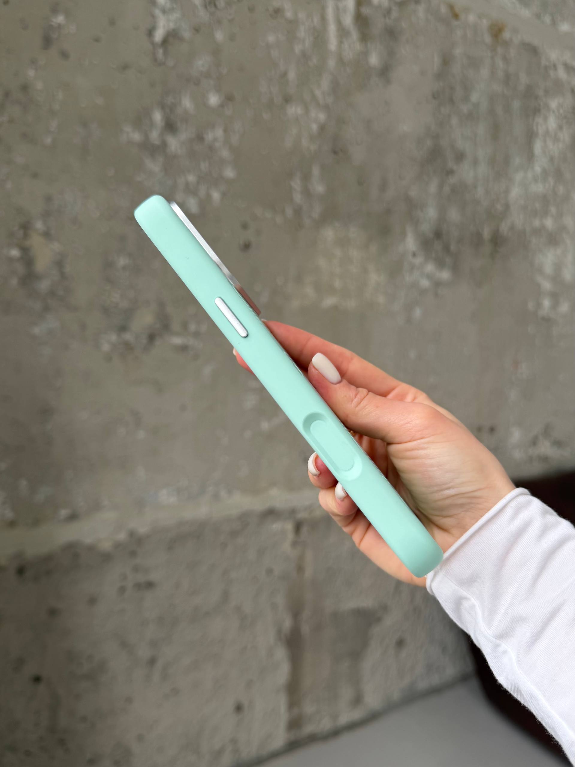 Чохол Flower Silicone Case з Magsafe на iPhone 16 Pro Mint (08)