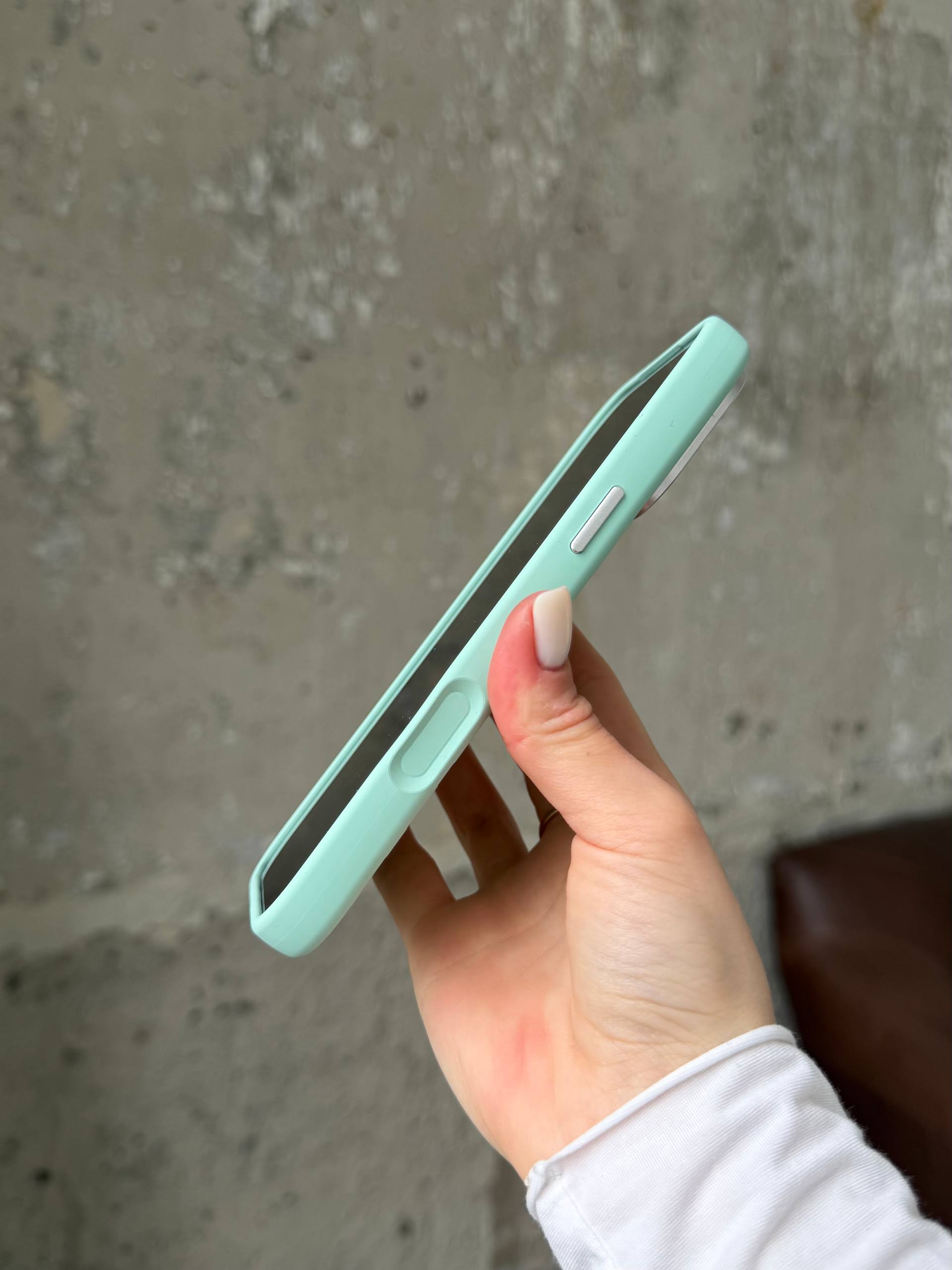 Чохол Flower Silicone Case з Magsafe на iPhone 17 Pro Mint (08)