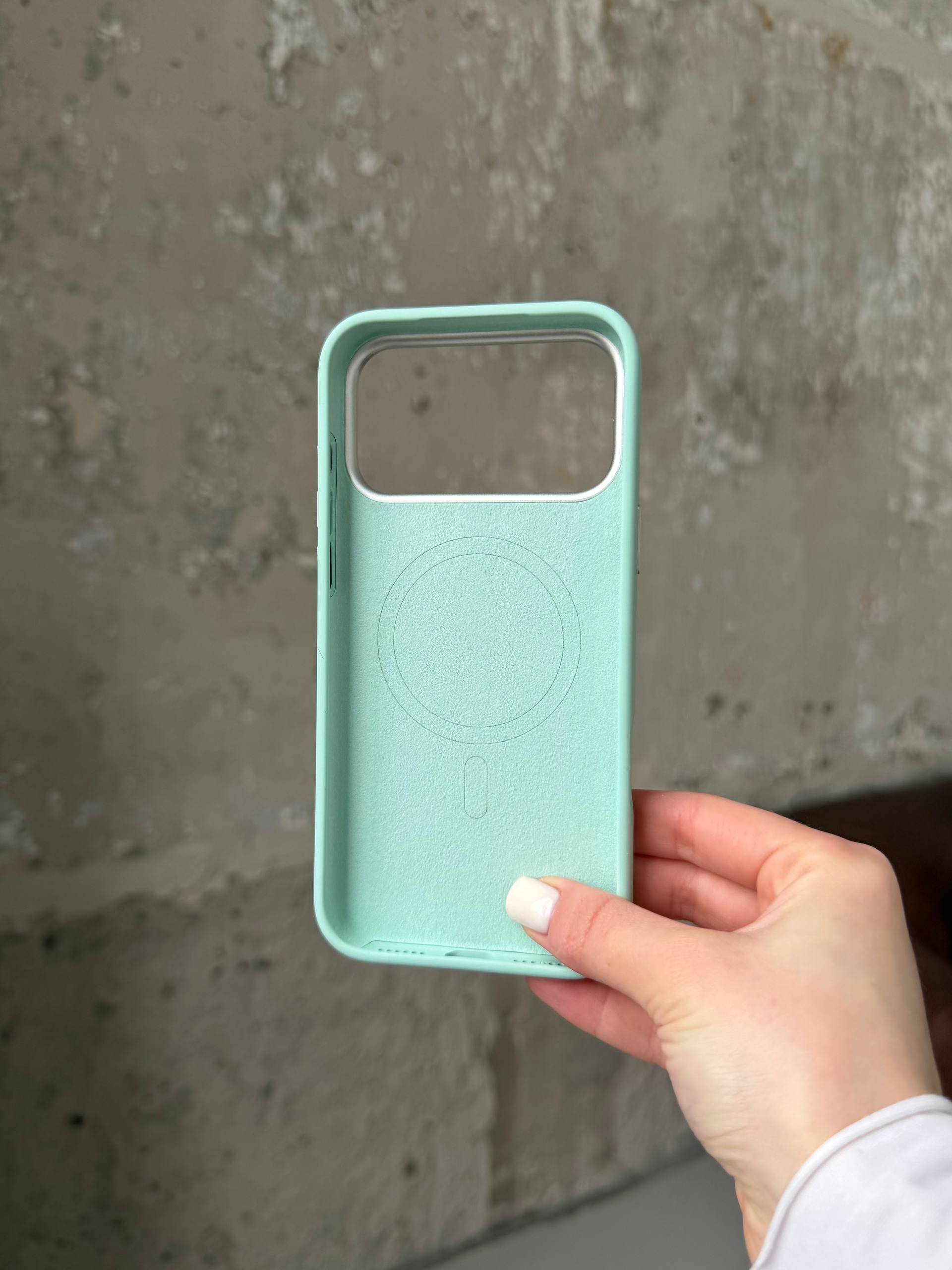 Чохол Flower Silicone Case з Magsafe на iPhone 17 Pro Mint (08)