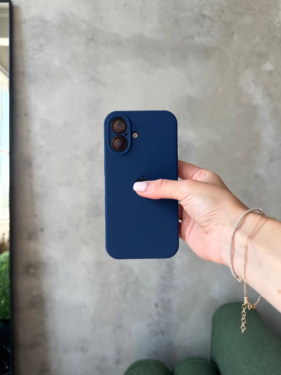Чохол Silicone case із закритою камерою на iPhone 17 Deep Navy #39
