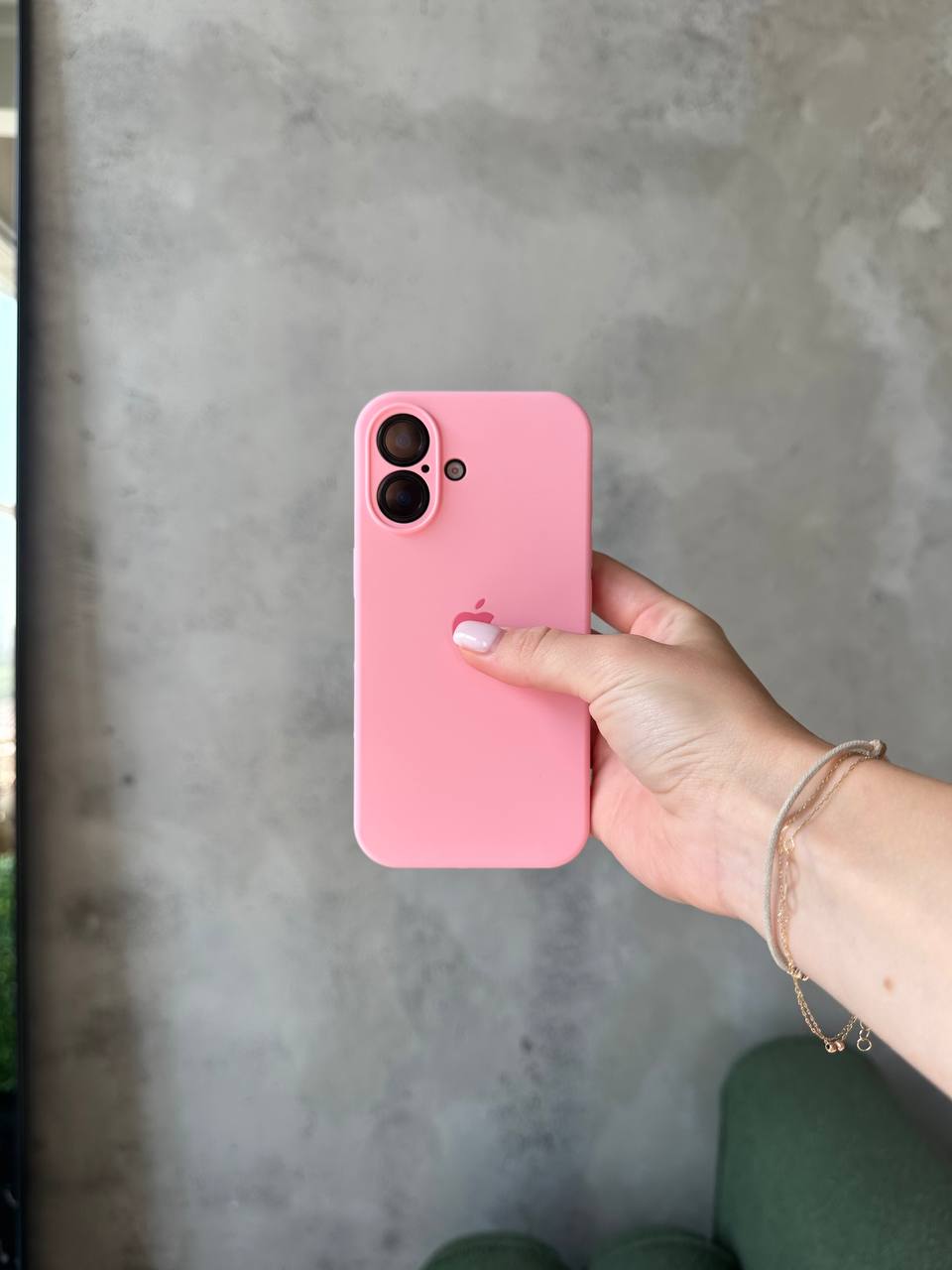 Чохол Silicone case із закритою камерою на iPhone 17 Baby Pink #06