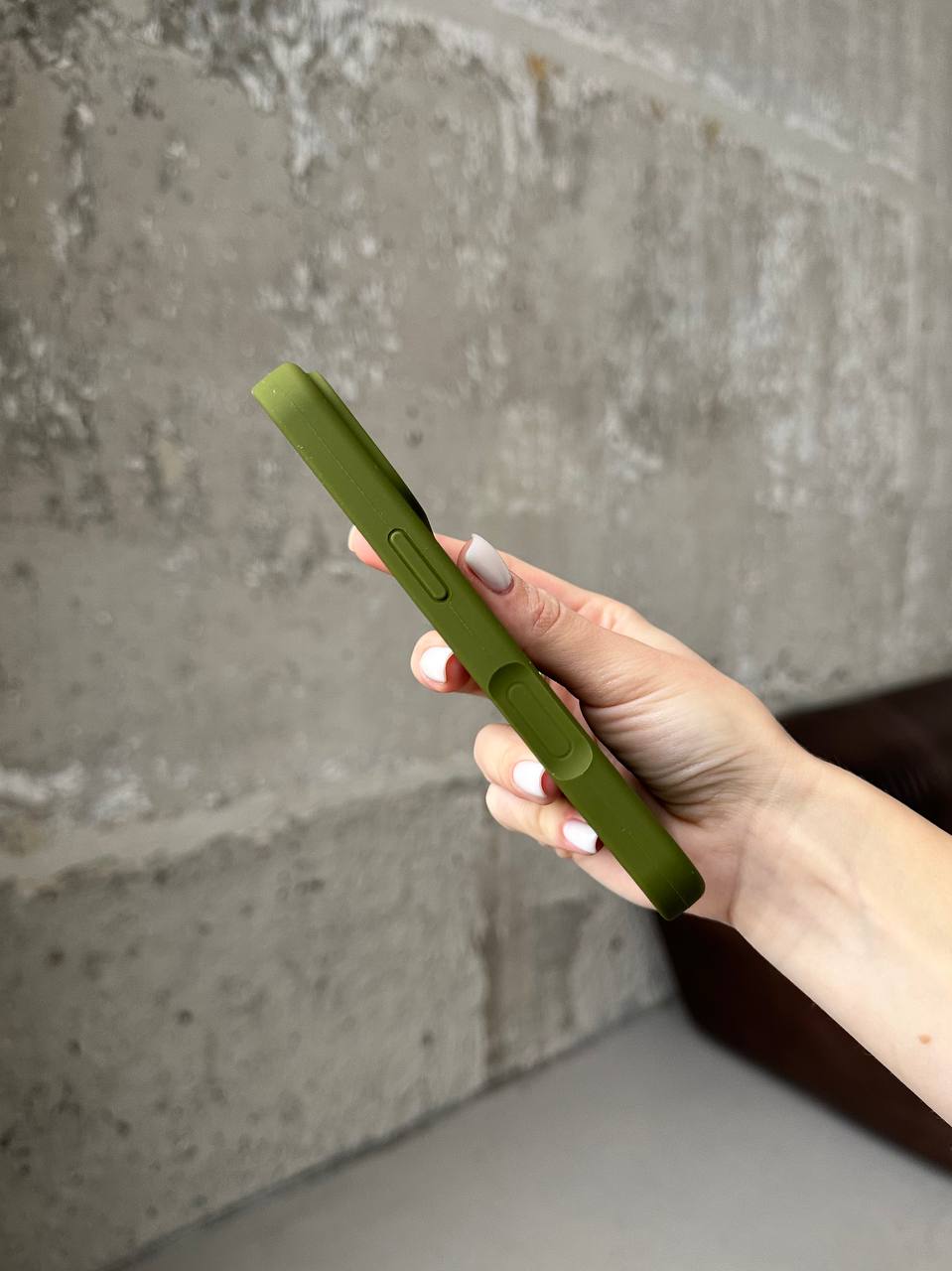 Чохол Silicone case із закритою камерою на iPhone 17 Army Green #29