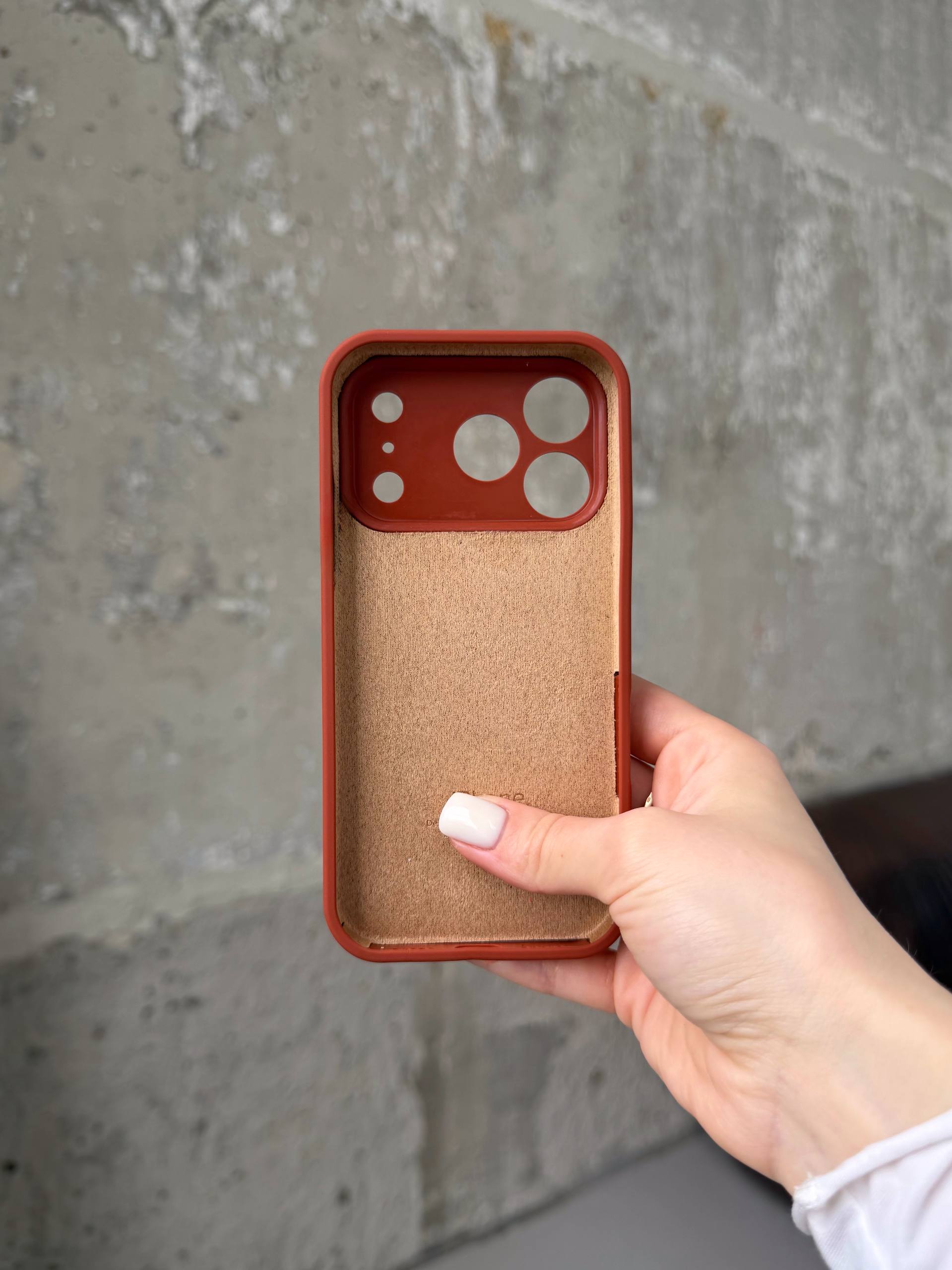 Чохол Silicone case із закритою камерою на iPhone 17 Pro Brown #42