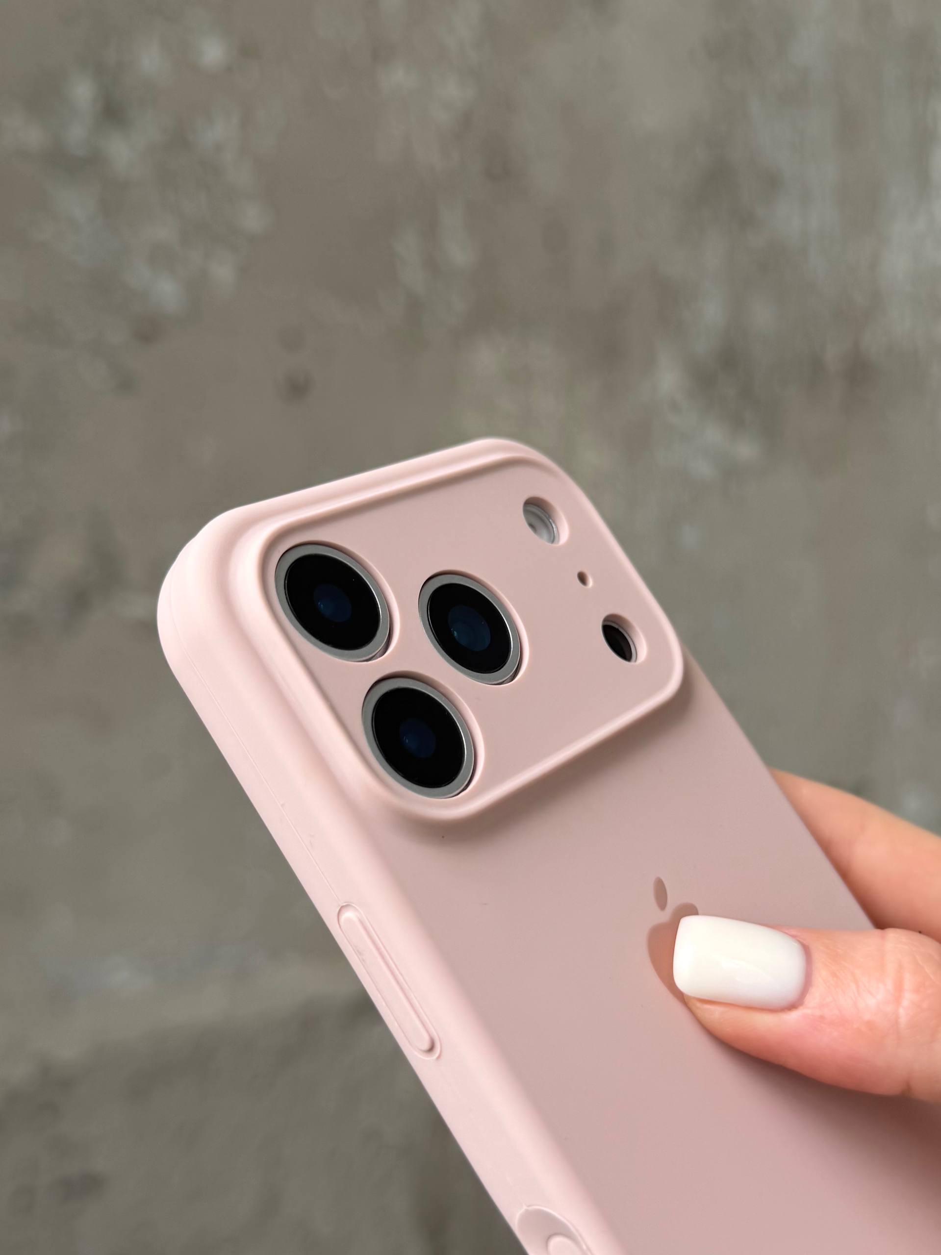 Чохол Silicone case із закритою камерою на iPhone 17 Pro Max Pink Sand #15