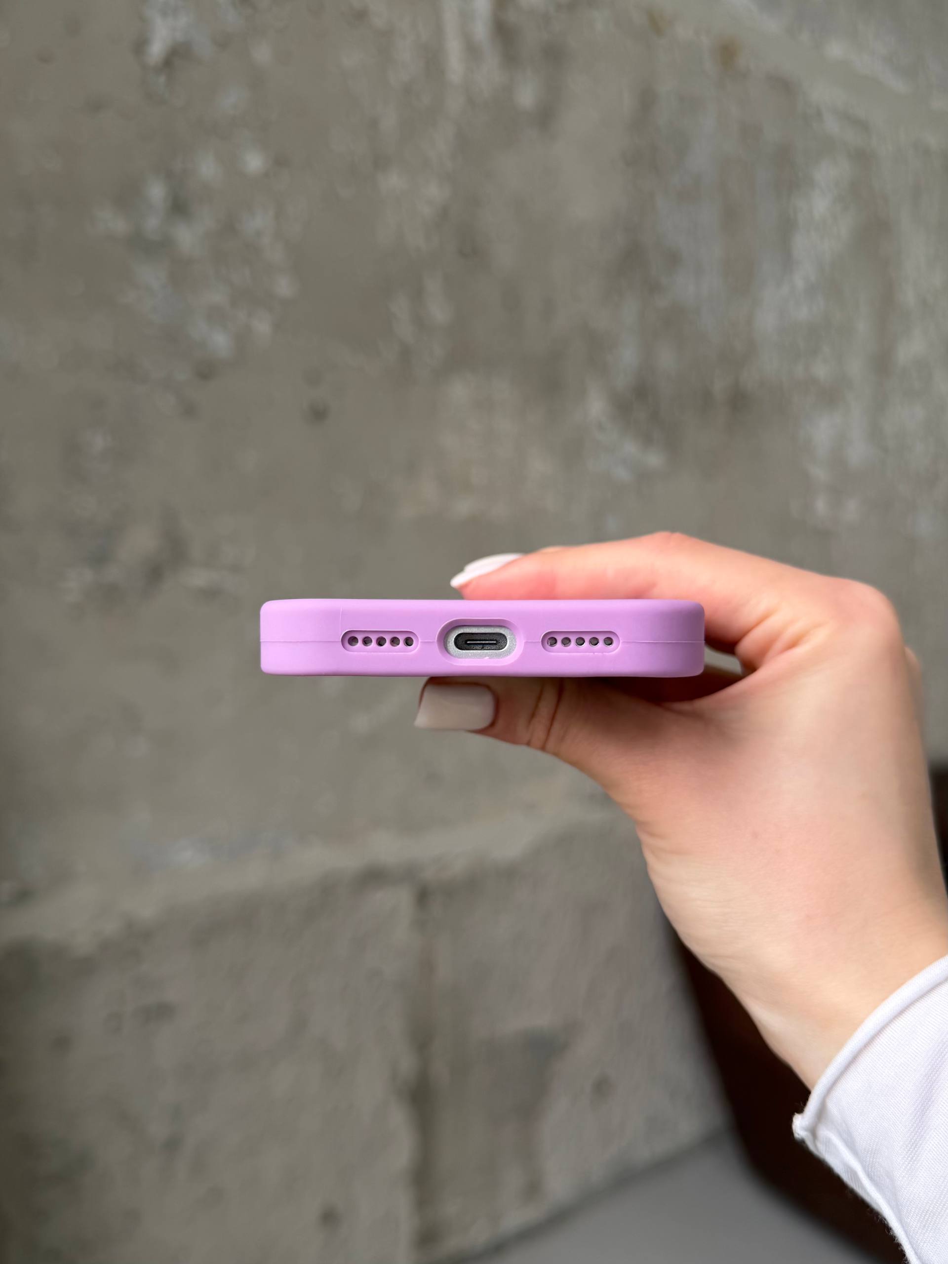Чехол Silicone case с закрытой камерой на iPhone 17 Pro Mauve #60