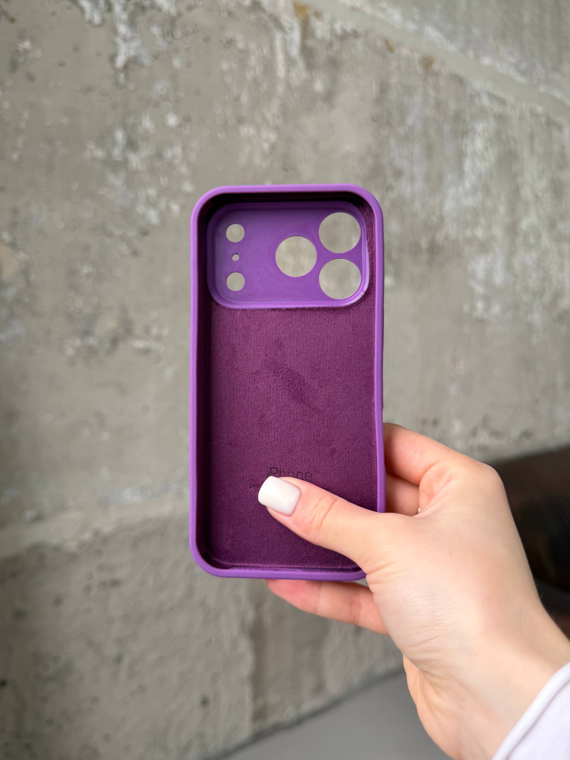 Чехол Silicone case с закрытой камерой на iPhone 17 Pro Grape #19