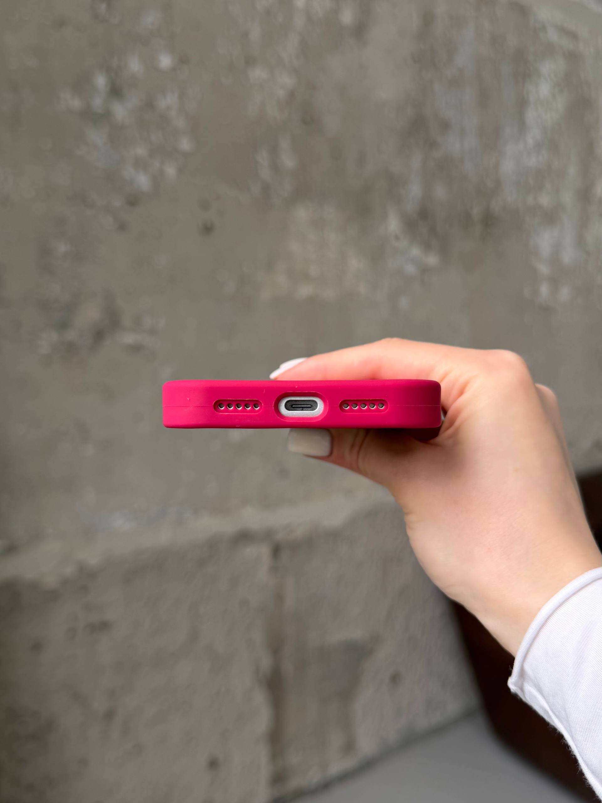 Чехол Silicone case с закрытой камерой на iPhone 17 Pro Wine Red #21