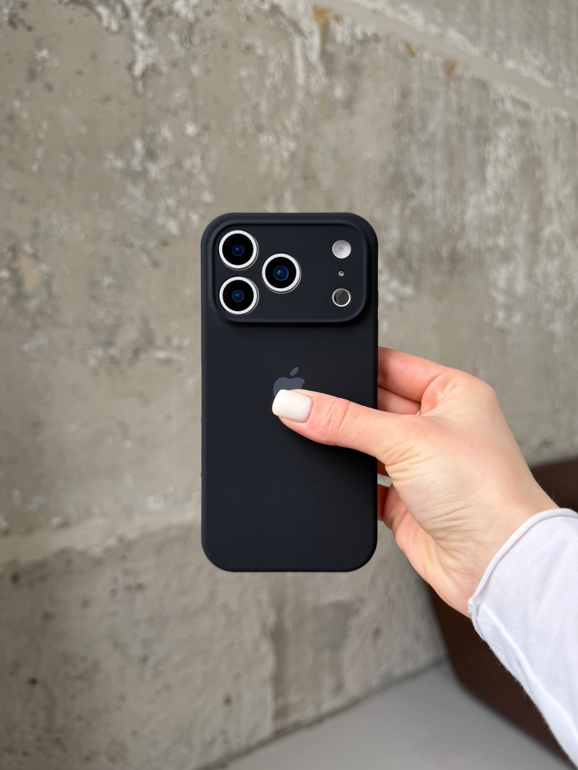 Чохол Silicone case із закритою камерою на iPhone 17 Pro Black #14
