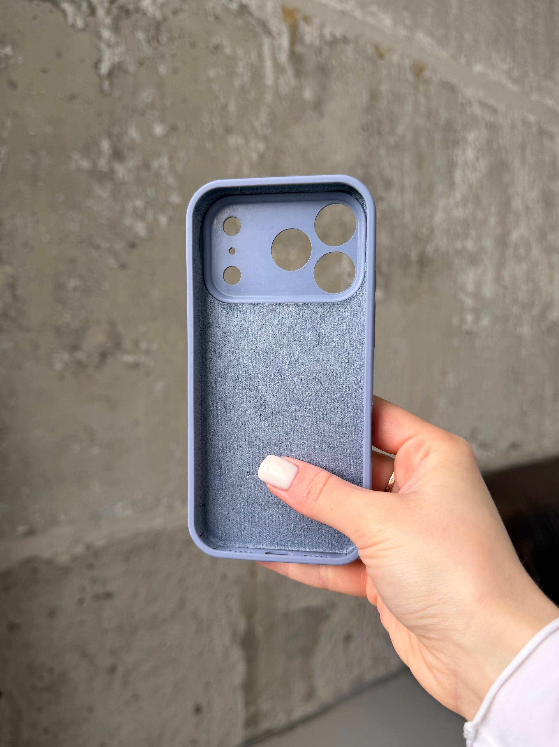 Чохол Silicone case із закритою камерою на iPhone 17 Pro Lavander Grey #28