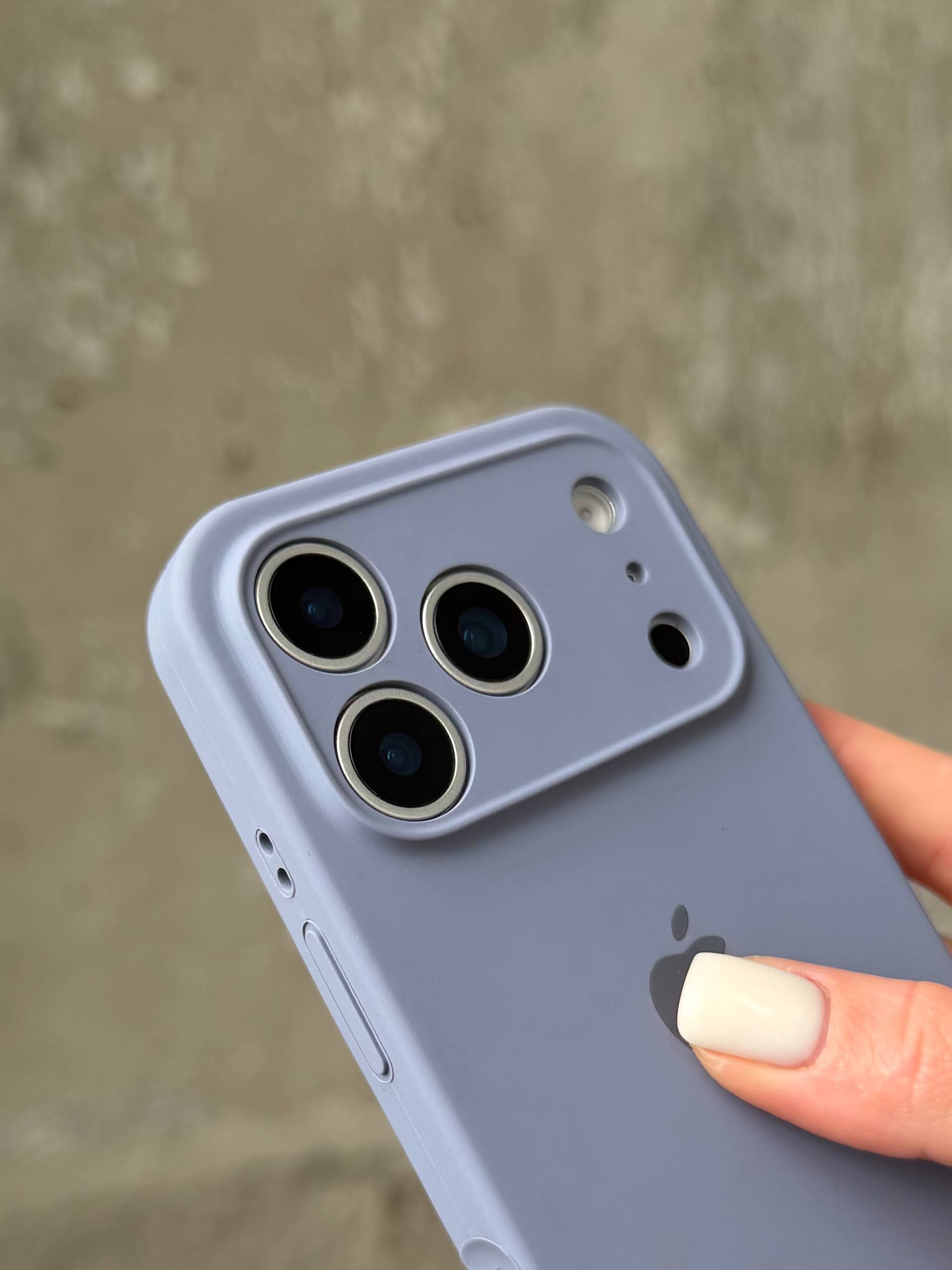 Чохол Silicone case із закритою камерою на iPhone 17 Pro Lavander Grey #28
