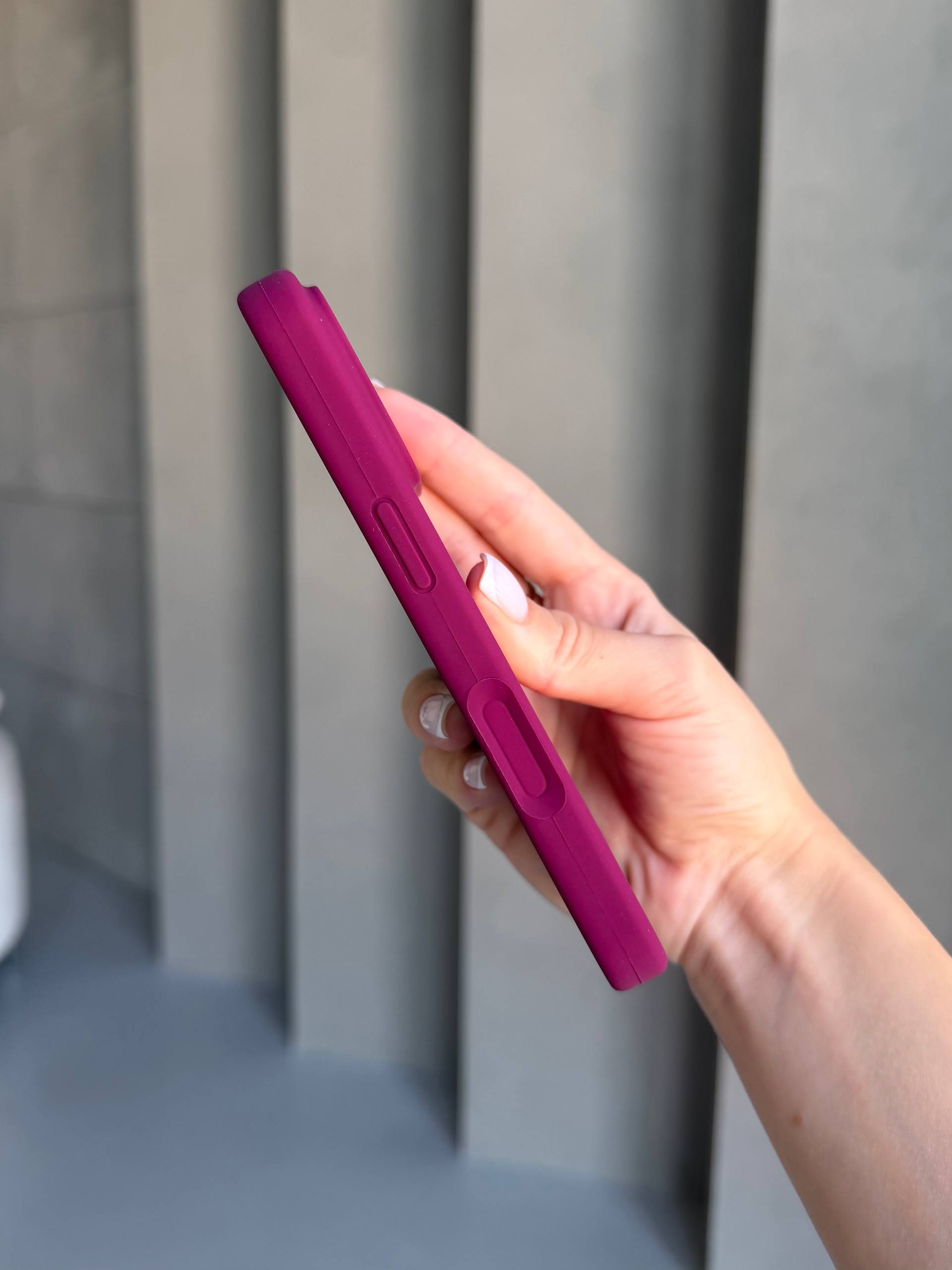 Чохол Silicone case із закритою камерою на iPhone 17 Pro Marsala #35