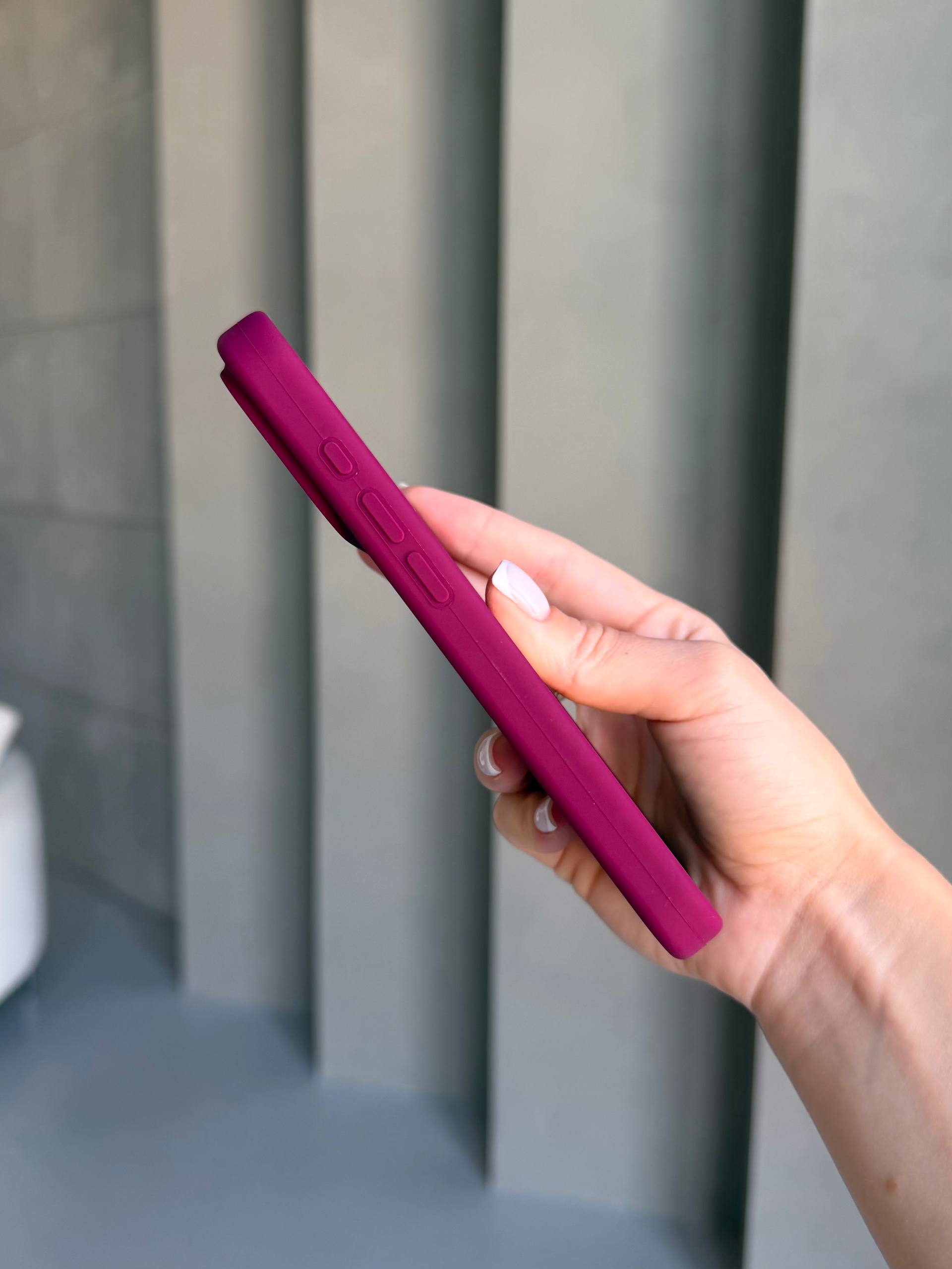 Чохол Silicone case із закритою камерою на iPhone 17 Pro Marsala #35