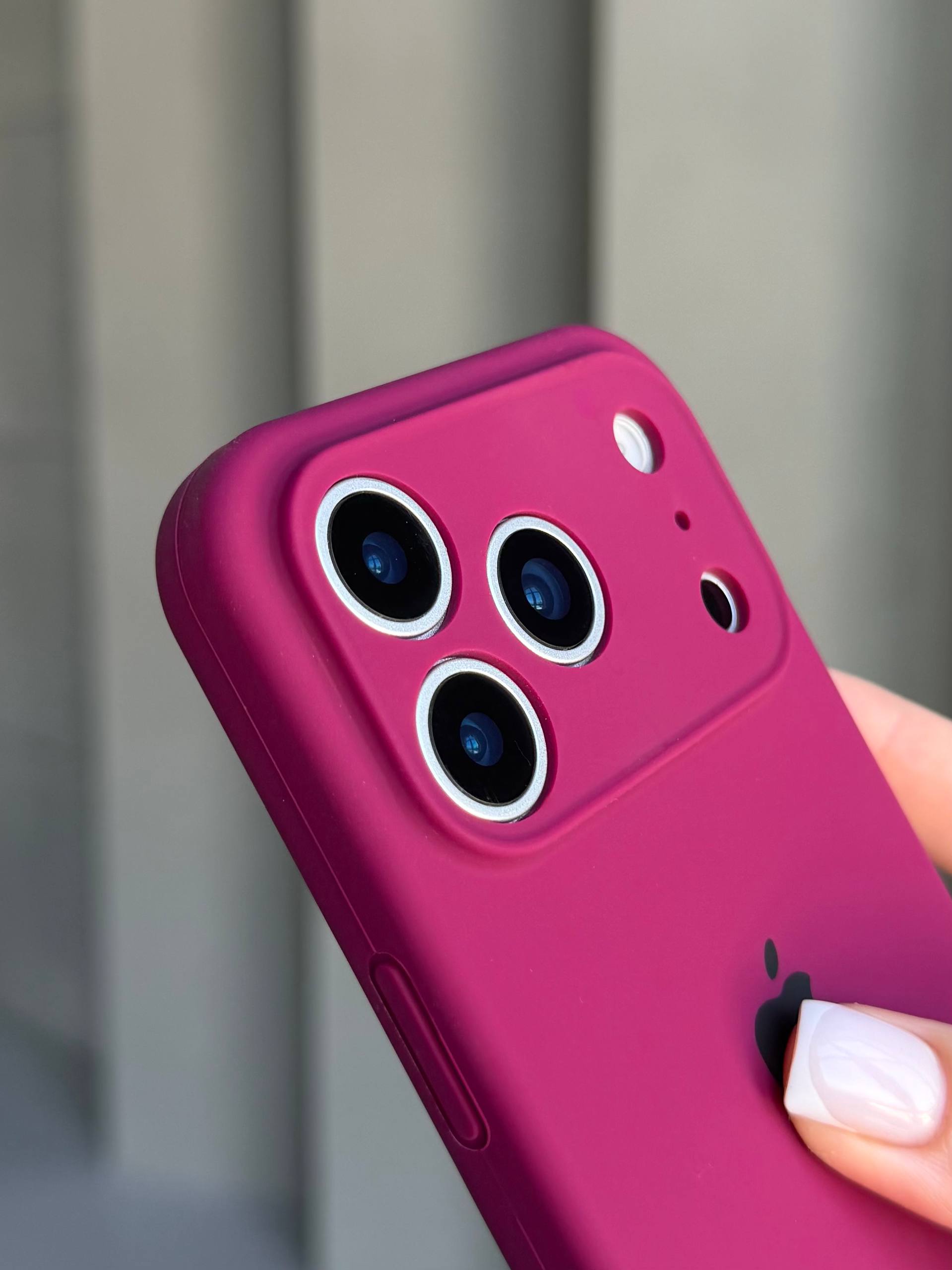Чохол Silicone case із закритою камерою на iPhone 17 Pro Marsala #35