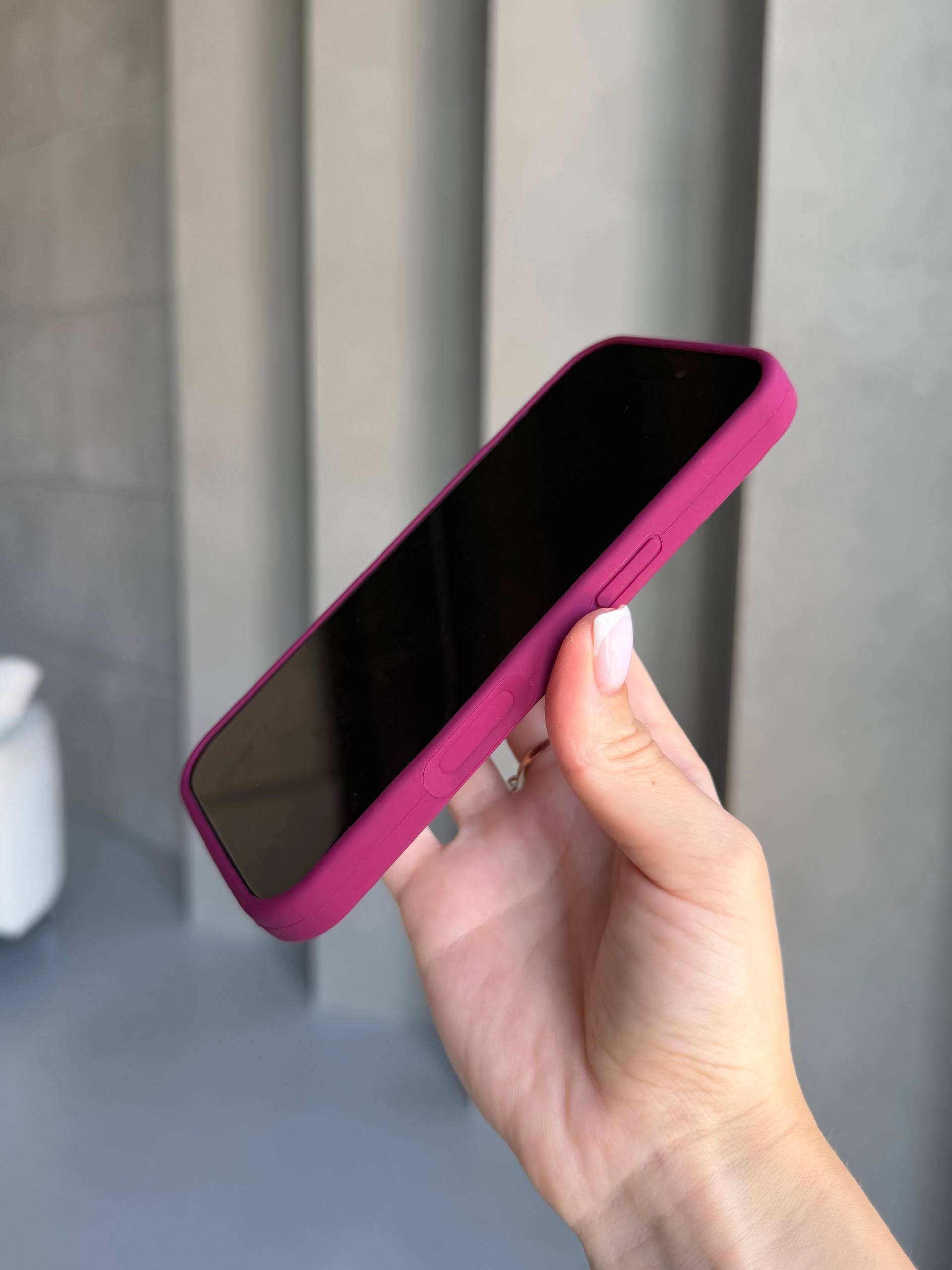 Чохол Silicone case із закритою камерою на iPhone 17 Pro Marsala #35