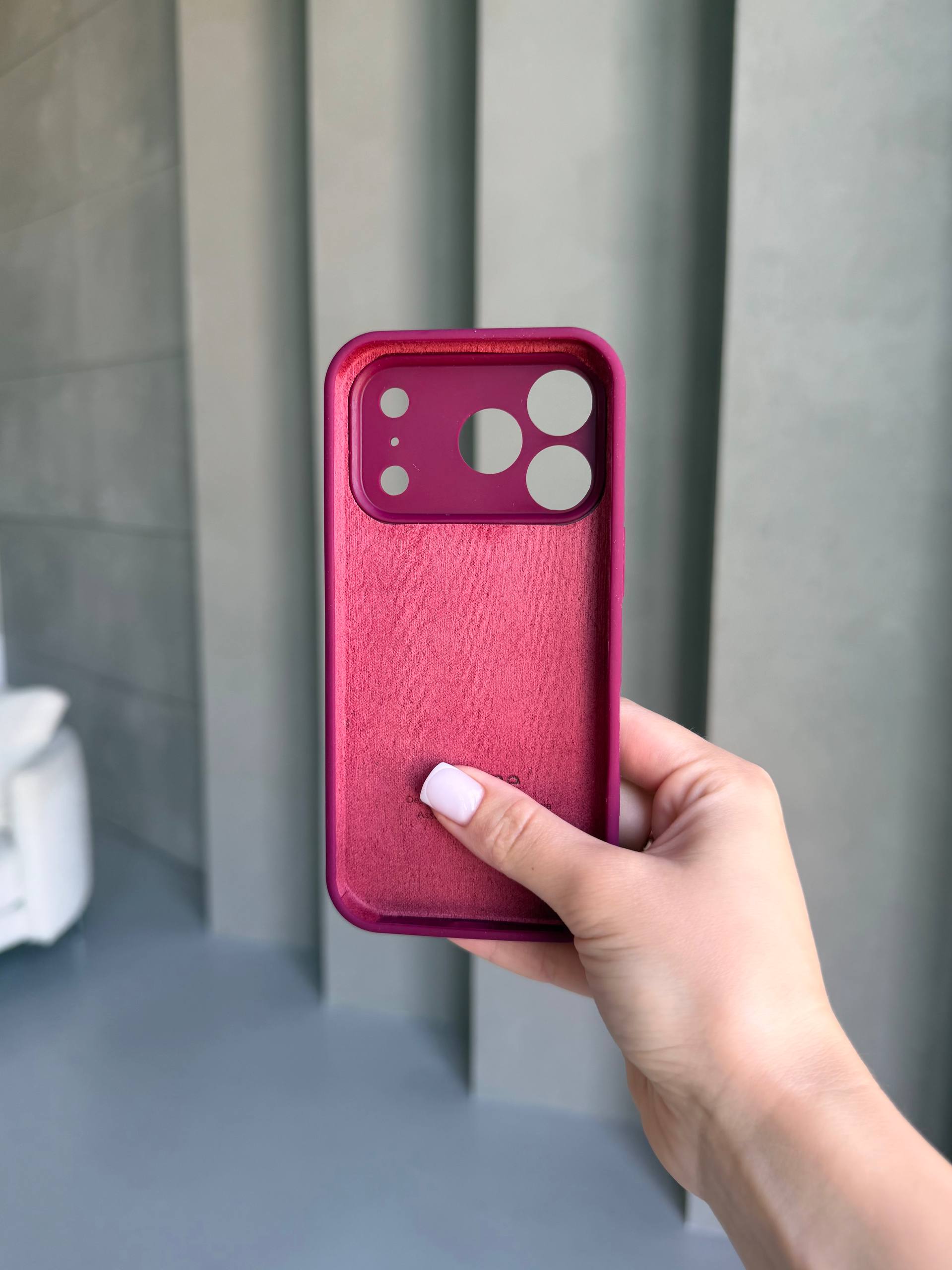 Чохол Silicone case із закритою камерою на iPhone 17 Pro Marsala #35