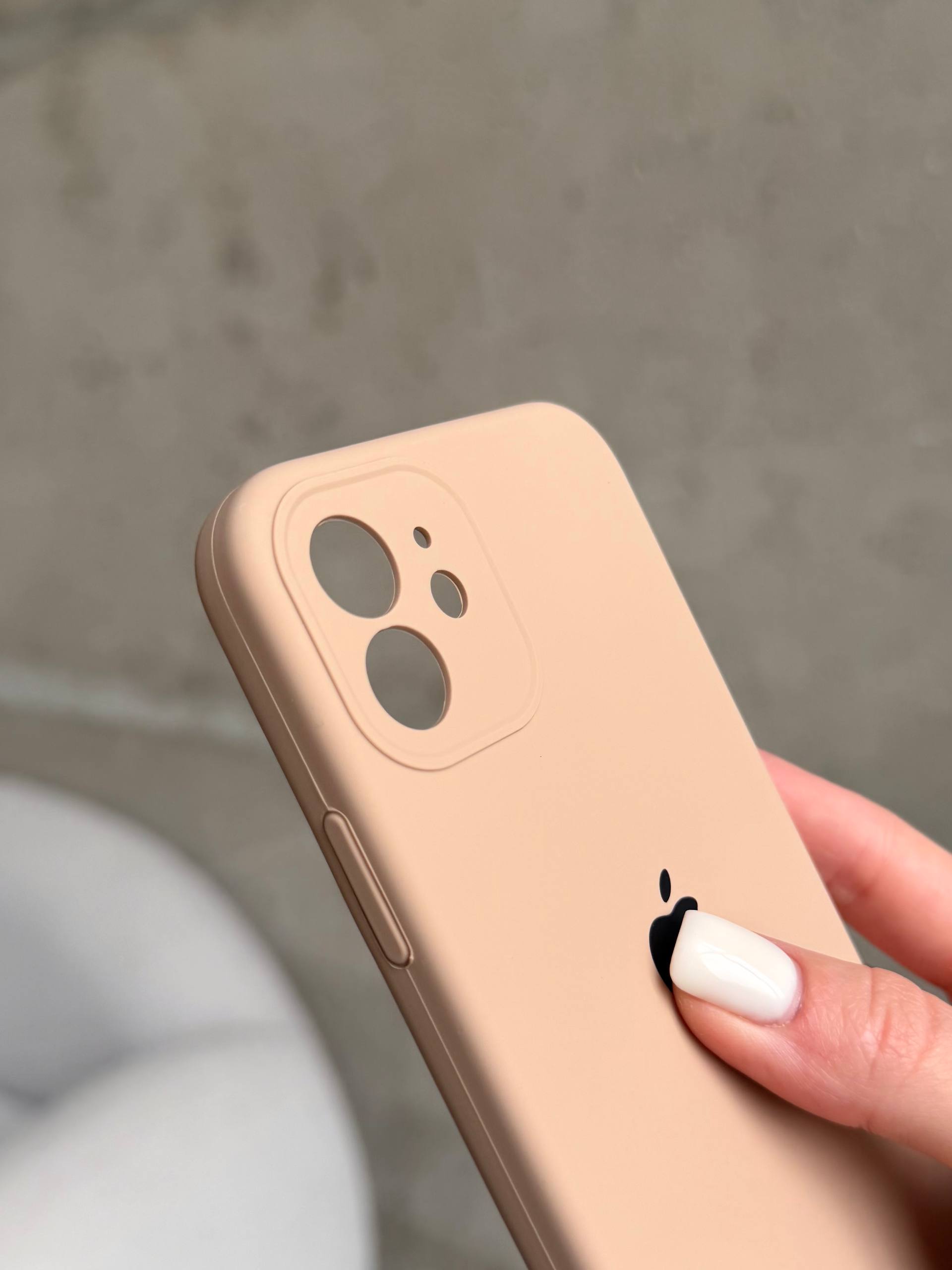 Чохол Silicone case із закритою камерою на iPhone 12 Desert #62