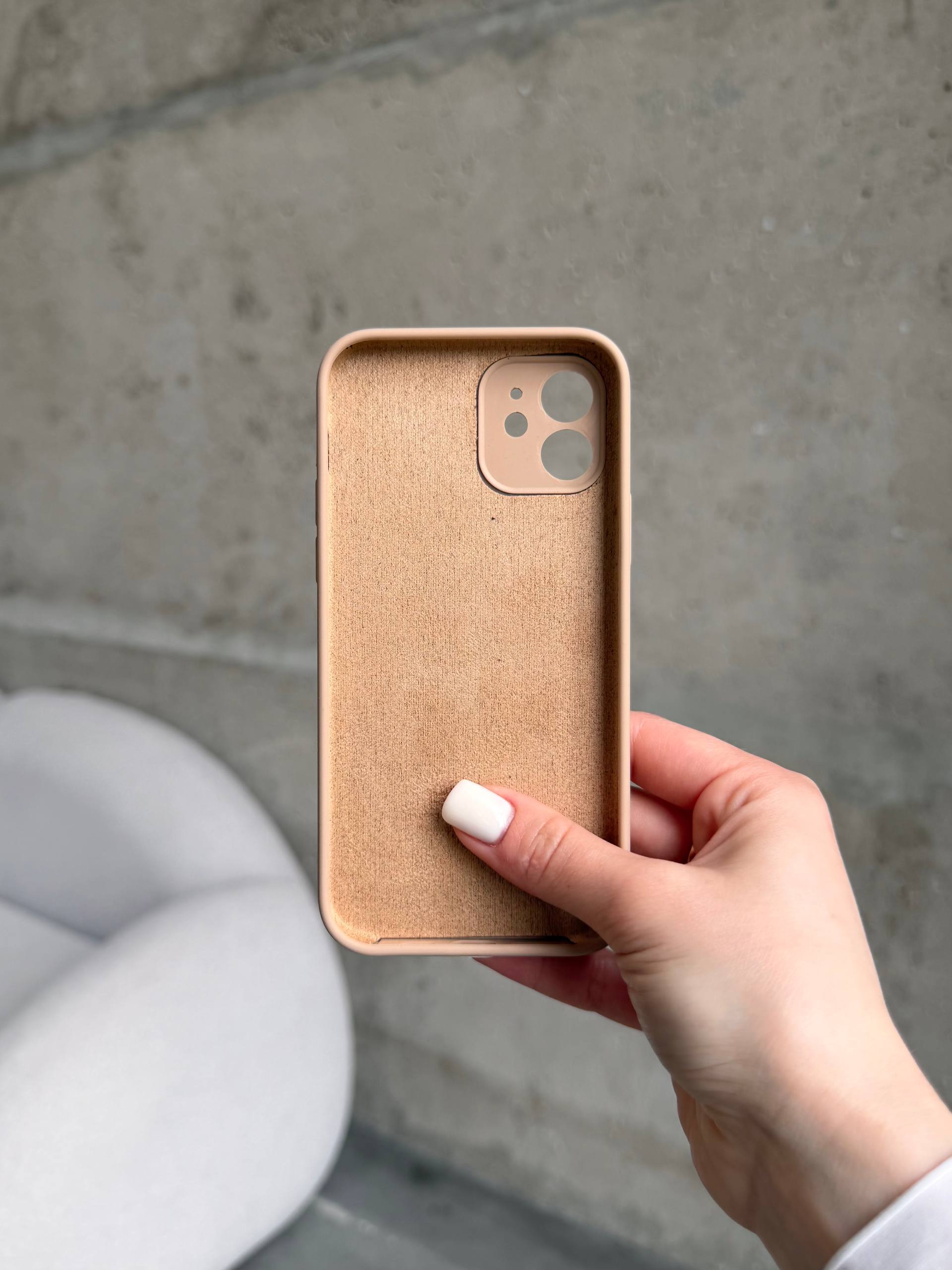 Чохол Silicone case із закритою камерою на iPhone 12 Desert #62
